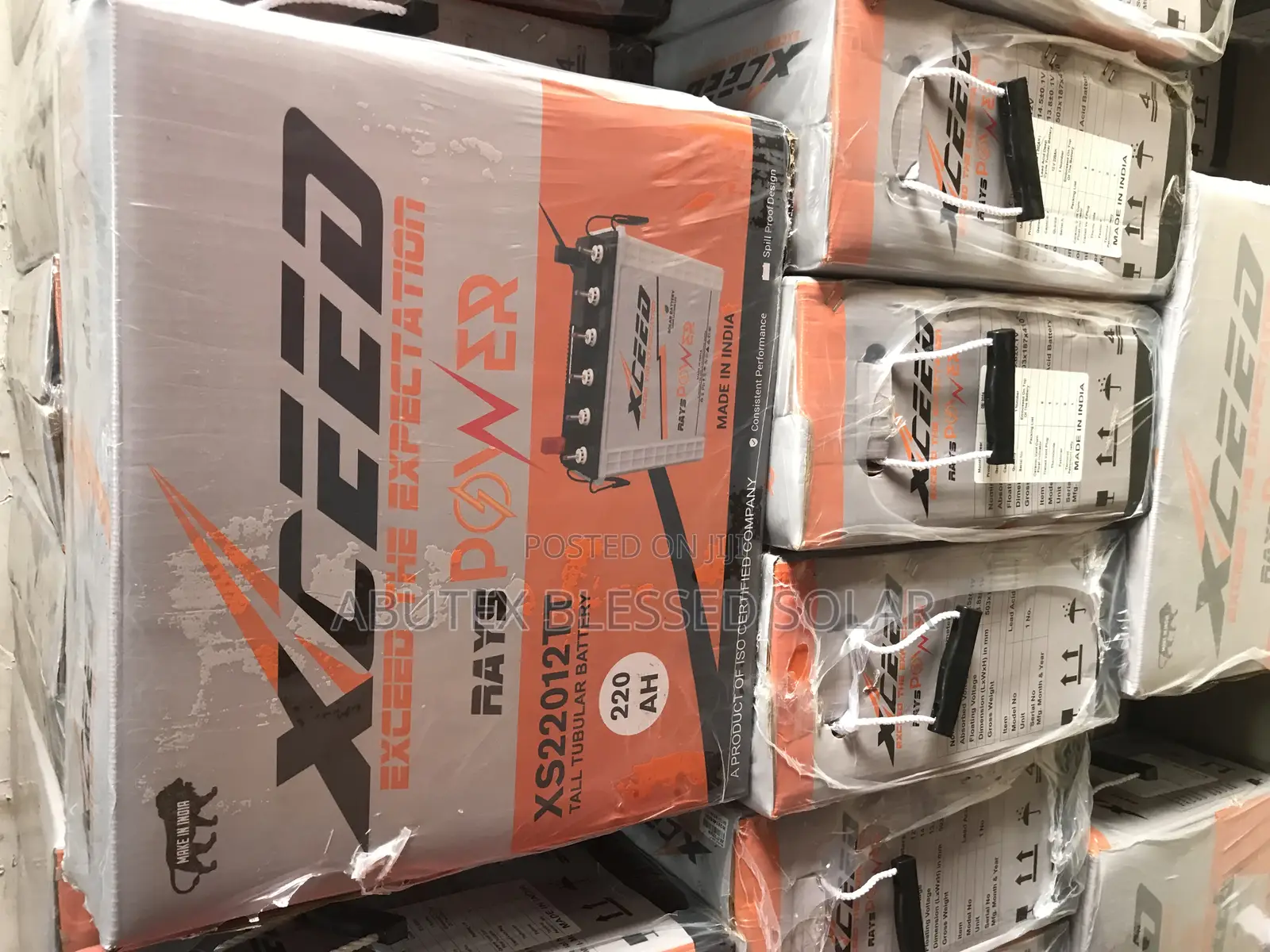220ah 12v Xceed Tall Tubular Battery Indian Battery