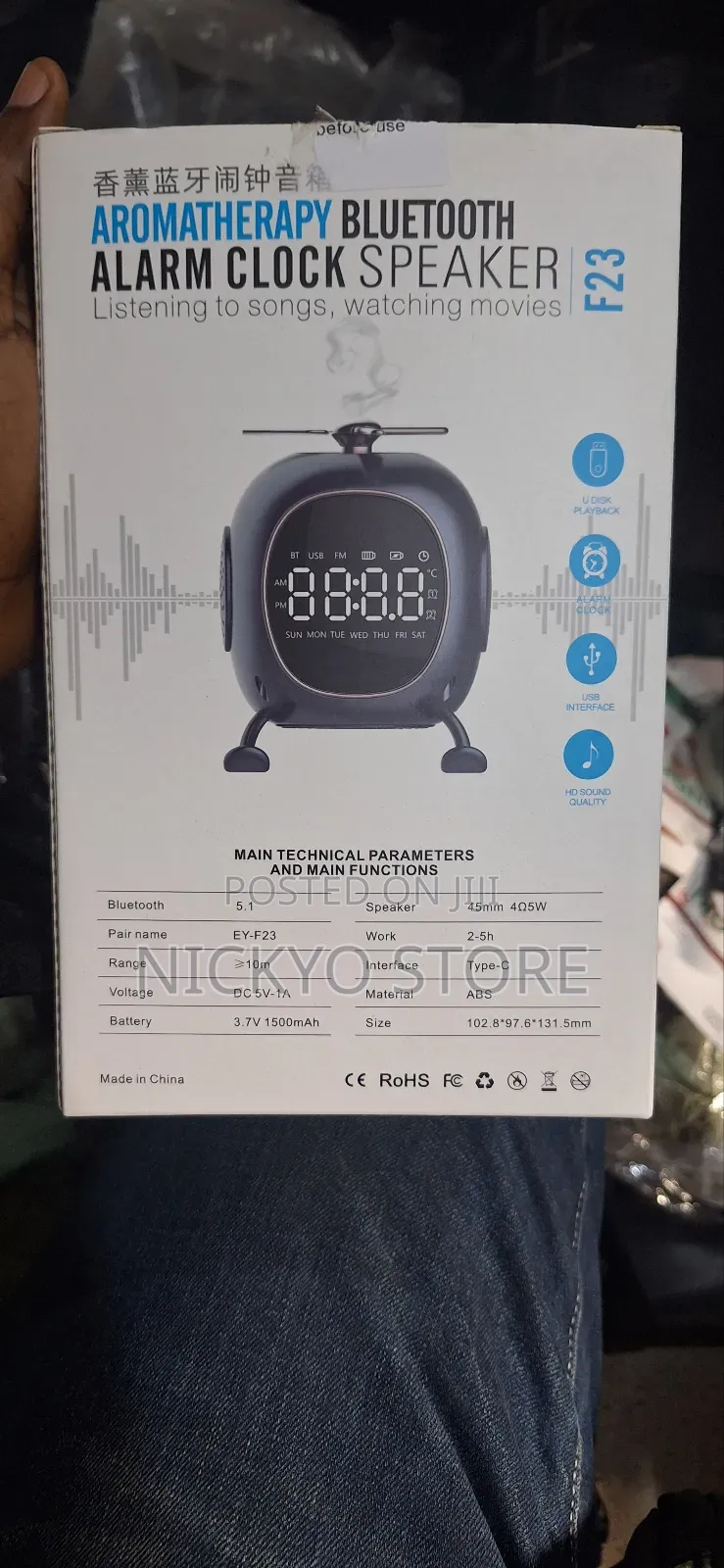Alarm Clock Radio With Bluetooth Speaker