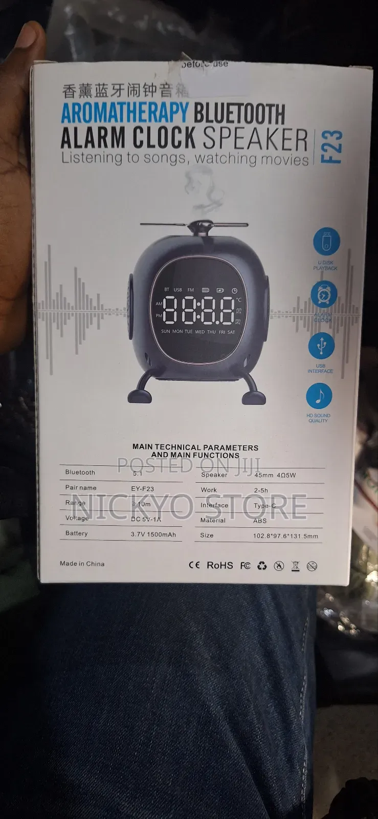 Alarm Clock Radio With Bluetooth Speaker