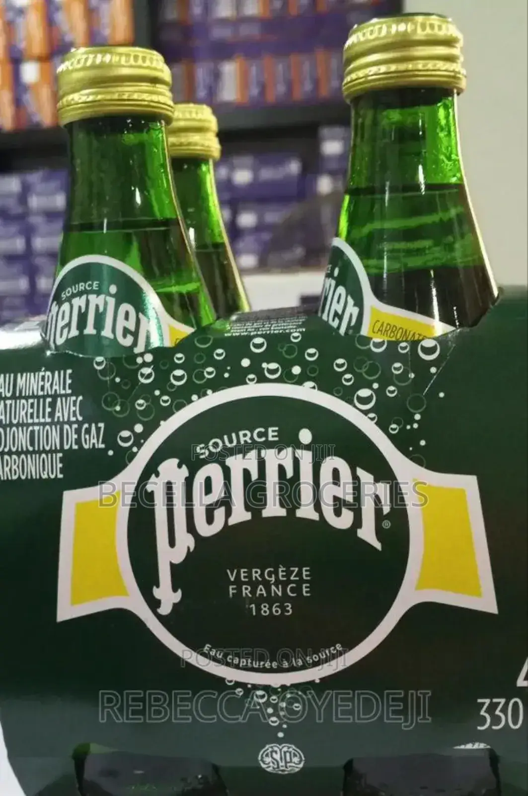 Perrier Carbonated Natural Mineral Water 6×4× 330ml