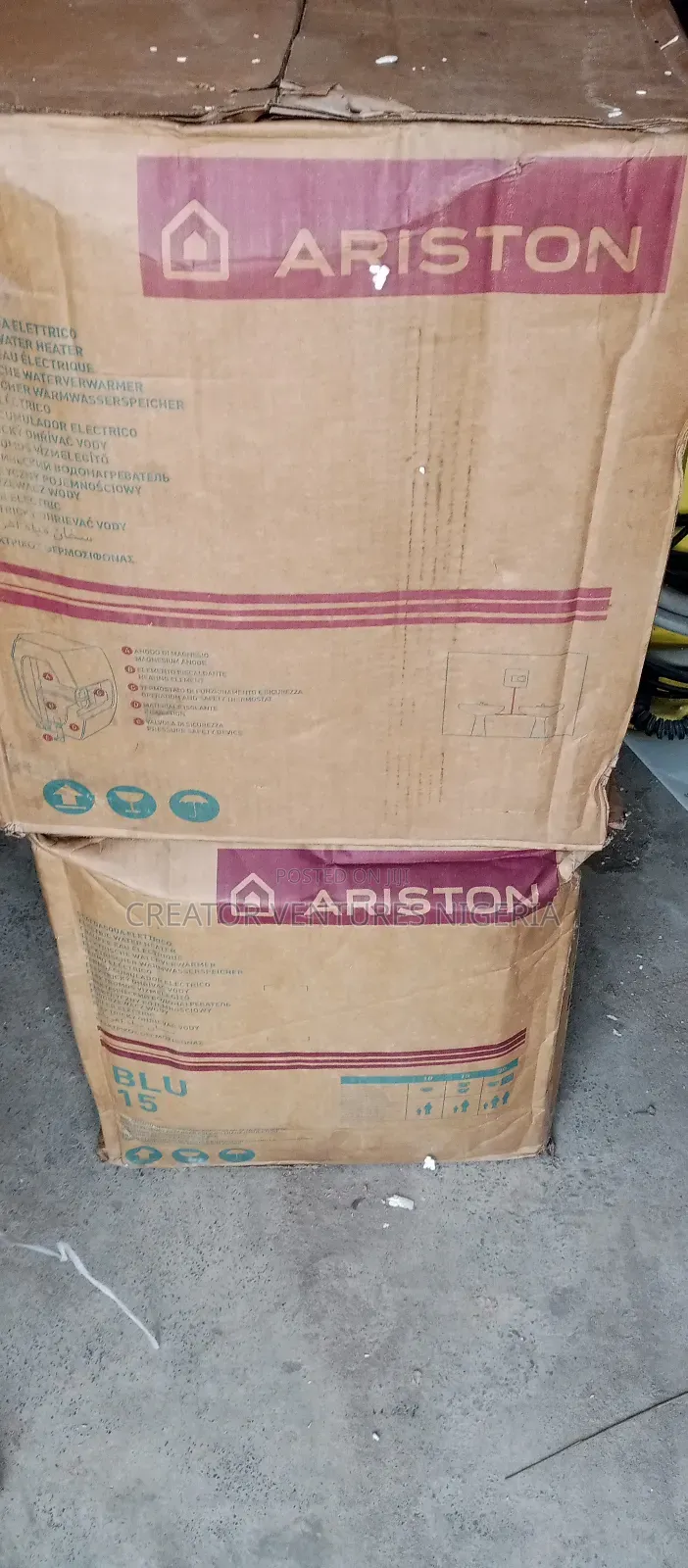 Water Heater Ariston 15lts,Fast Heater,Low Voltage,Anti-Rust