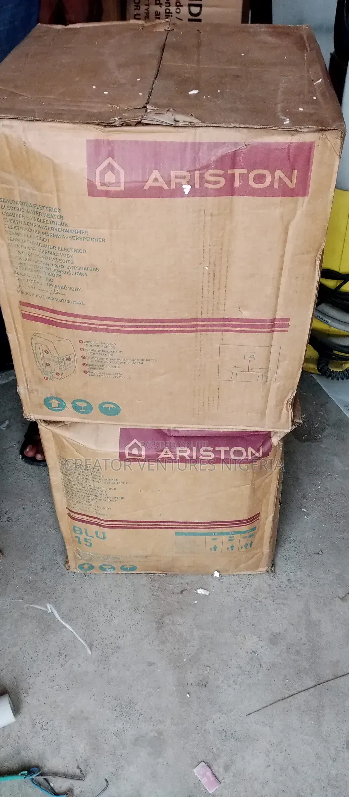 Water Heater Ariston 15lts,Fast Heater,Low Voltage,Anti-Rust
