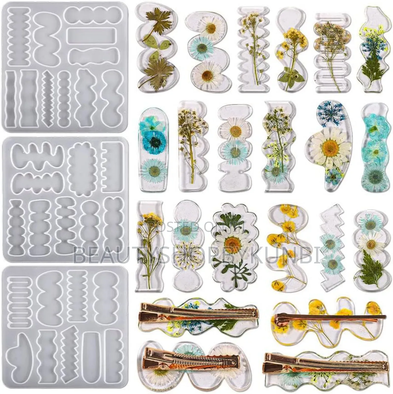 Hair Clip Silicone Resin Epoxy Mold