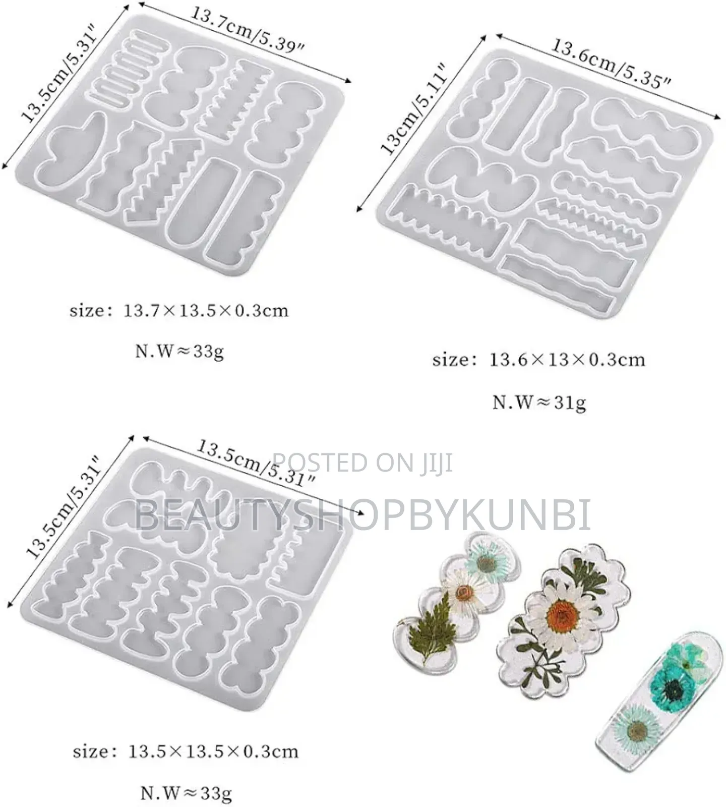 Hair Clip Silicone Resin Epoxy Mold