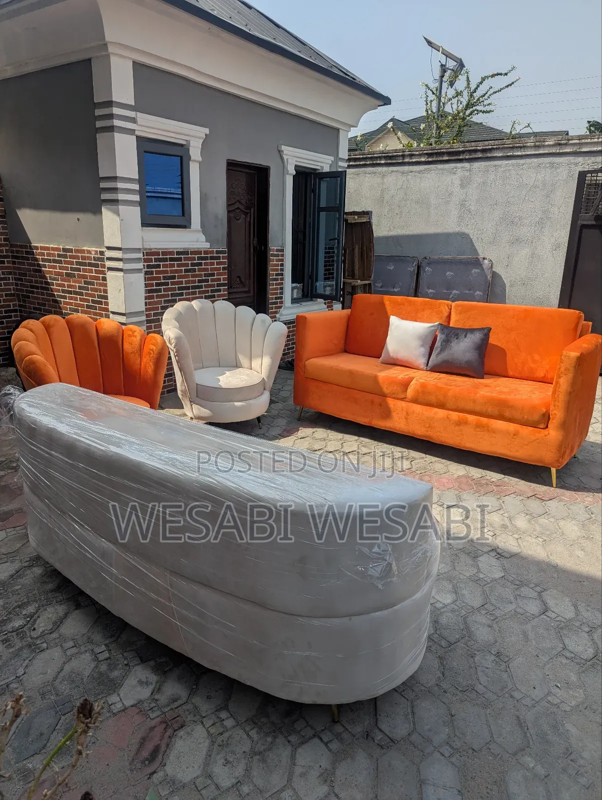 Quality Full Set Sofa With Curved 3 Seater