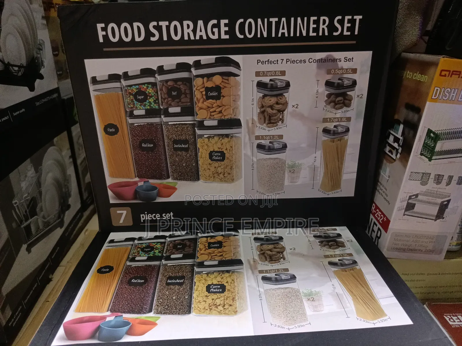 7-pcs Airtight Food Storage Container Set - Kitchen Pantry