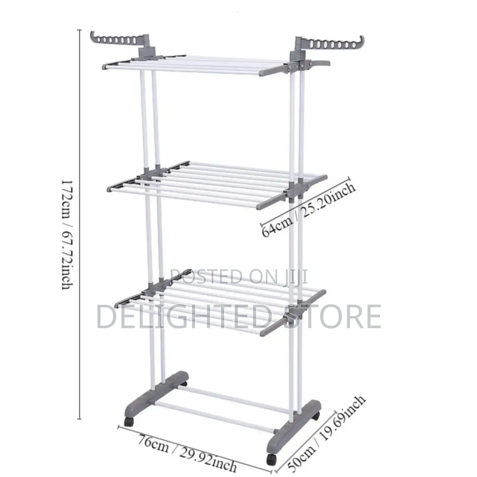 3 Layers Clothes Hanger/Rack With Wheels