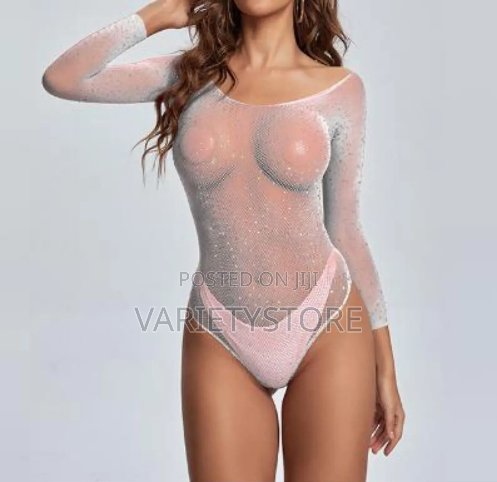 Black Crotchless Bodystockings Women Sexy Fishnet Bodysuit