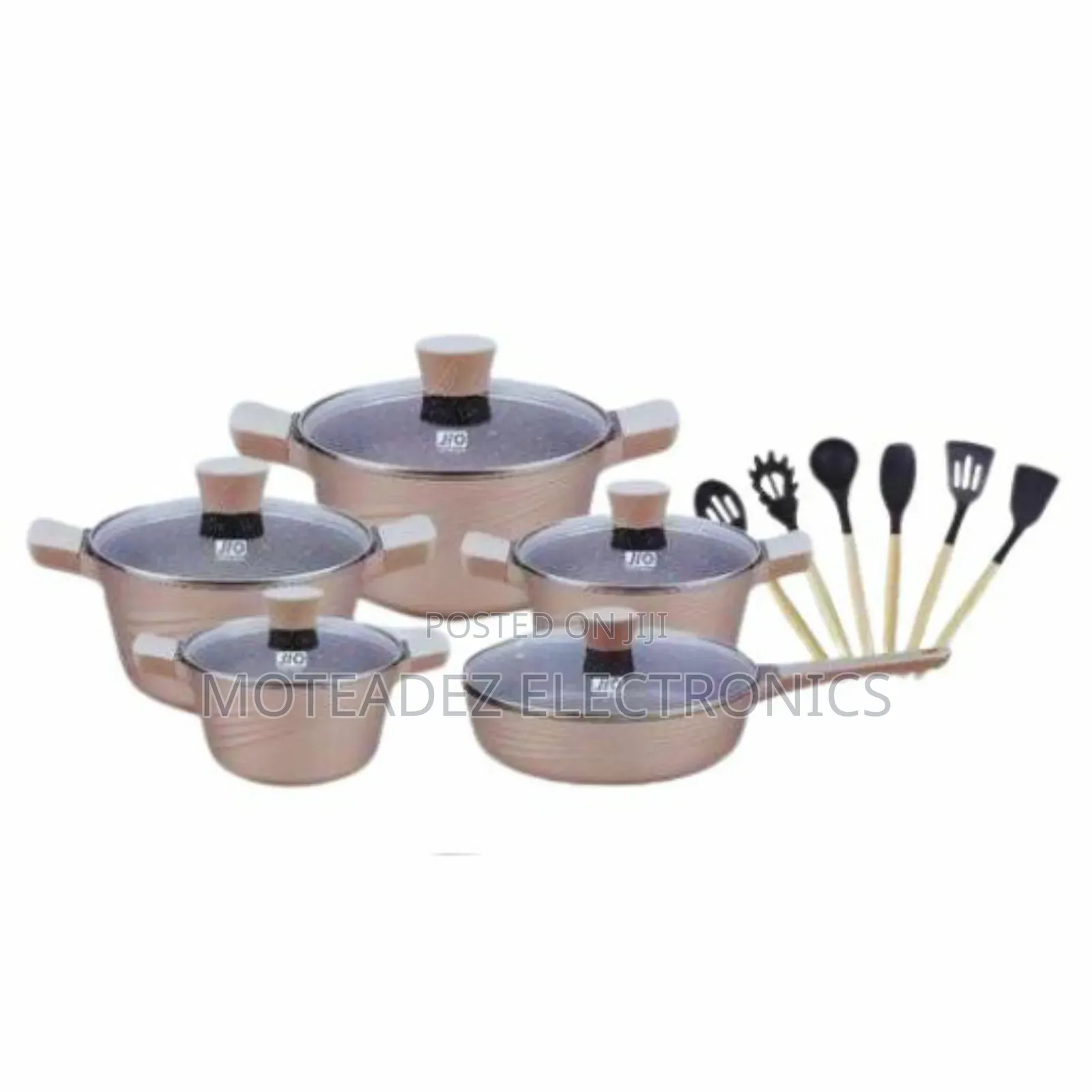 Jio Original 16pcs Granite Non Stick Cookware Set W/Spoons