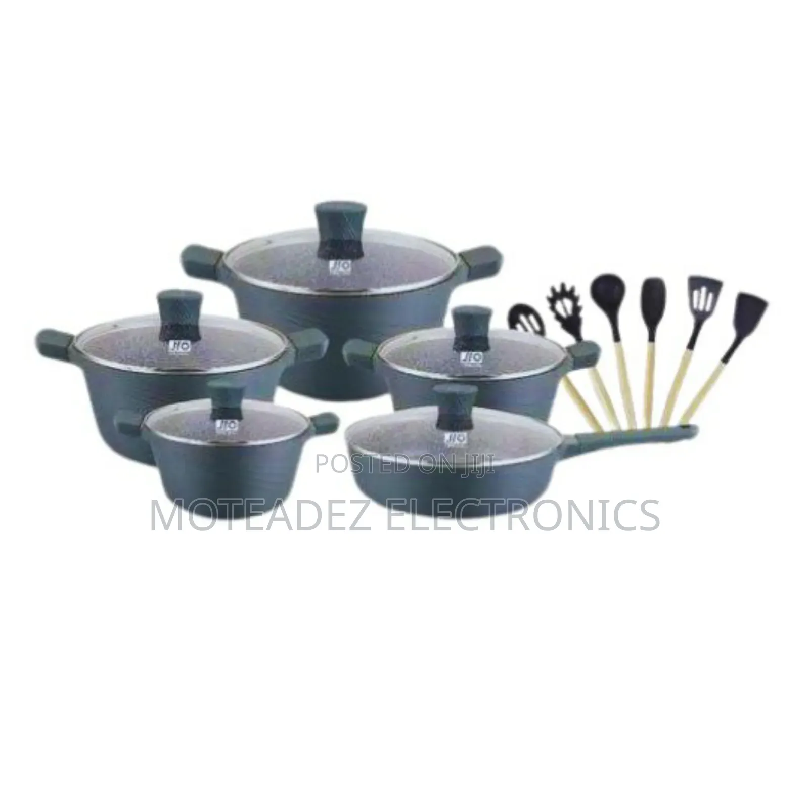 Jio Original 16pcs Granite Non Stick Cookware Set W/Spoons