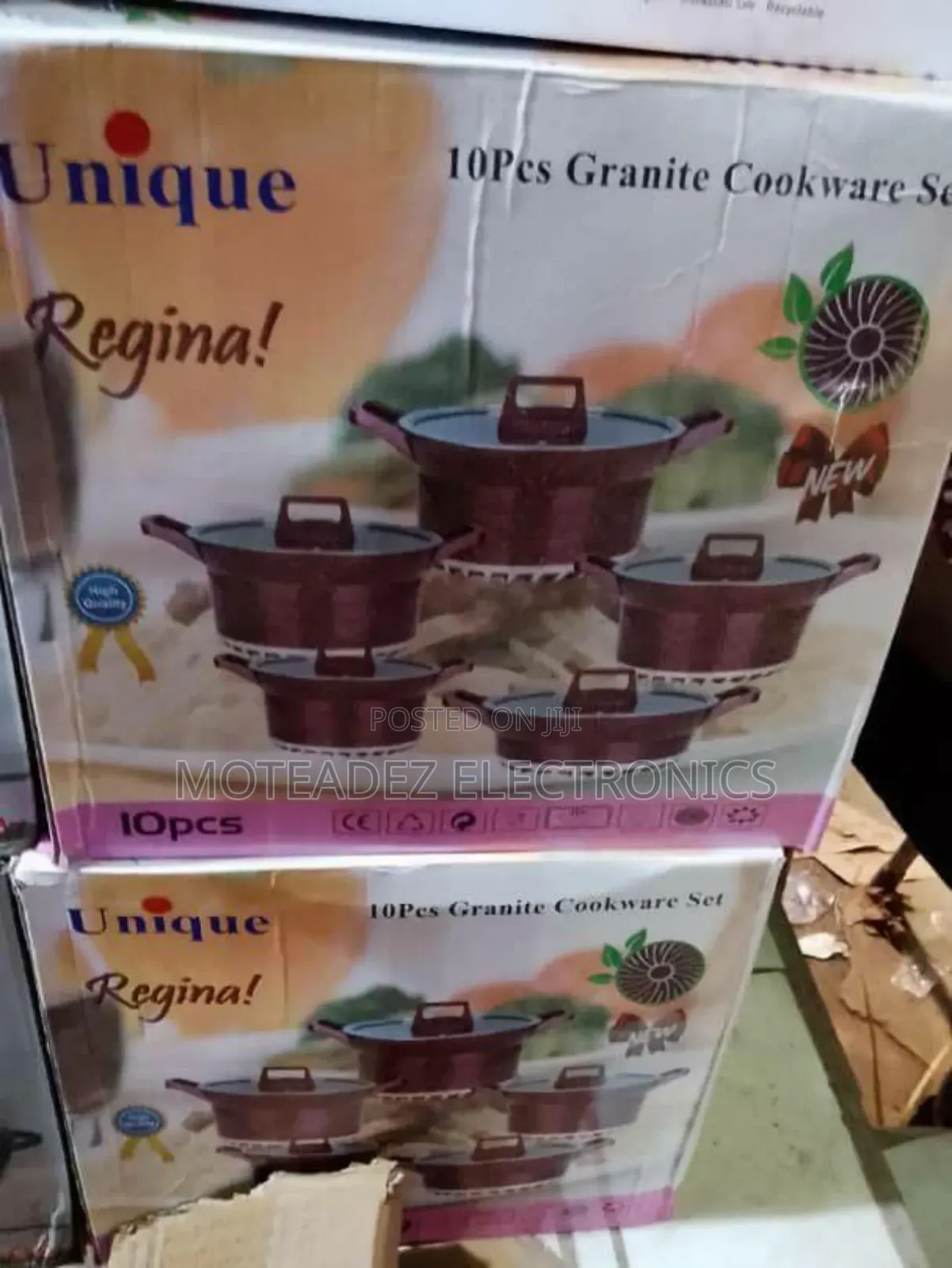 Unique Regina 10pcs Granite Cookware Set With Frying Pan