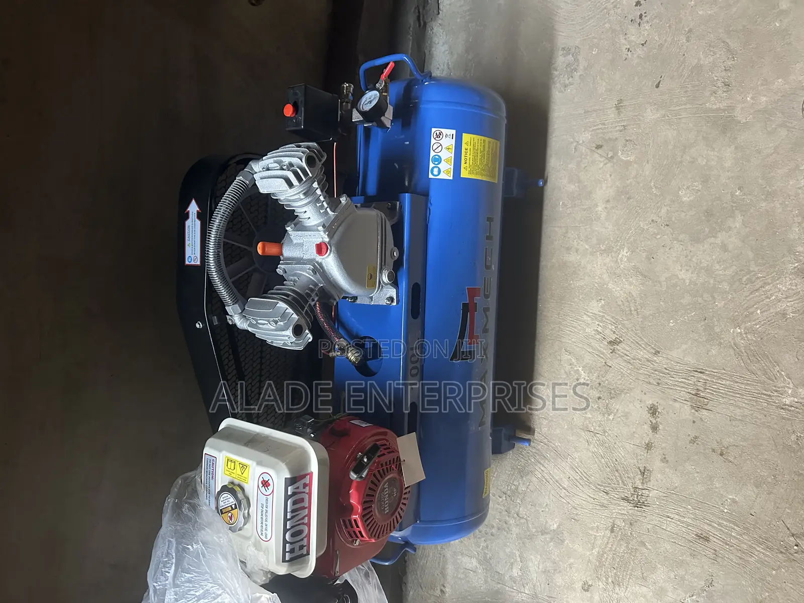 Air Compressor Gasoline Driven 5.5HP 100 Liters Tank