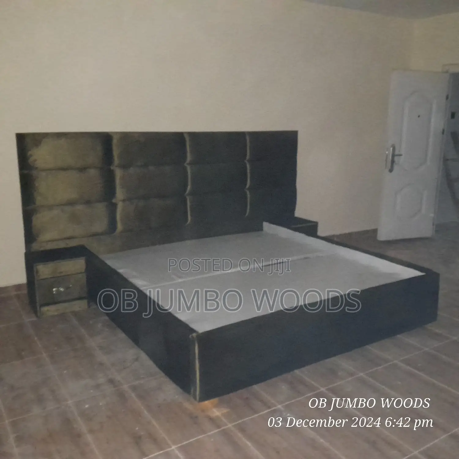 Simple Luxury 6 by 6 Padded Headboard Bed Design