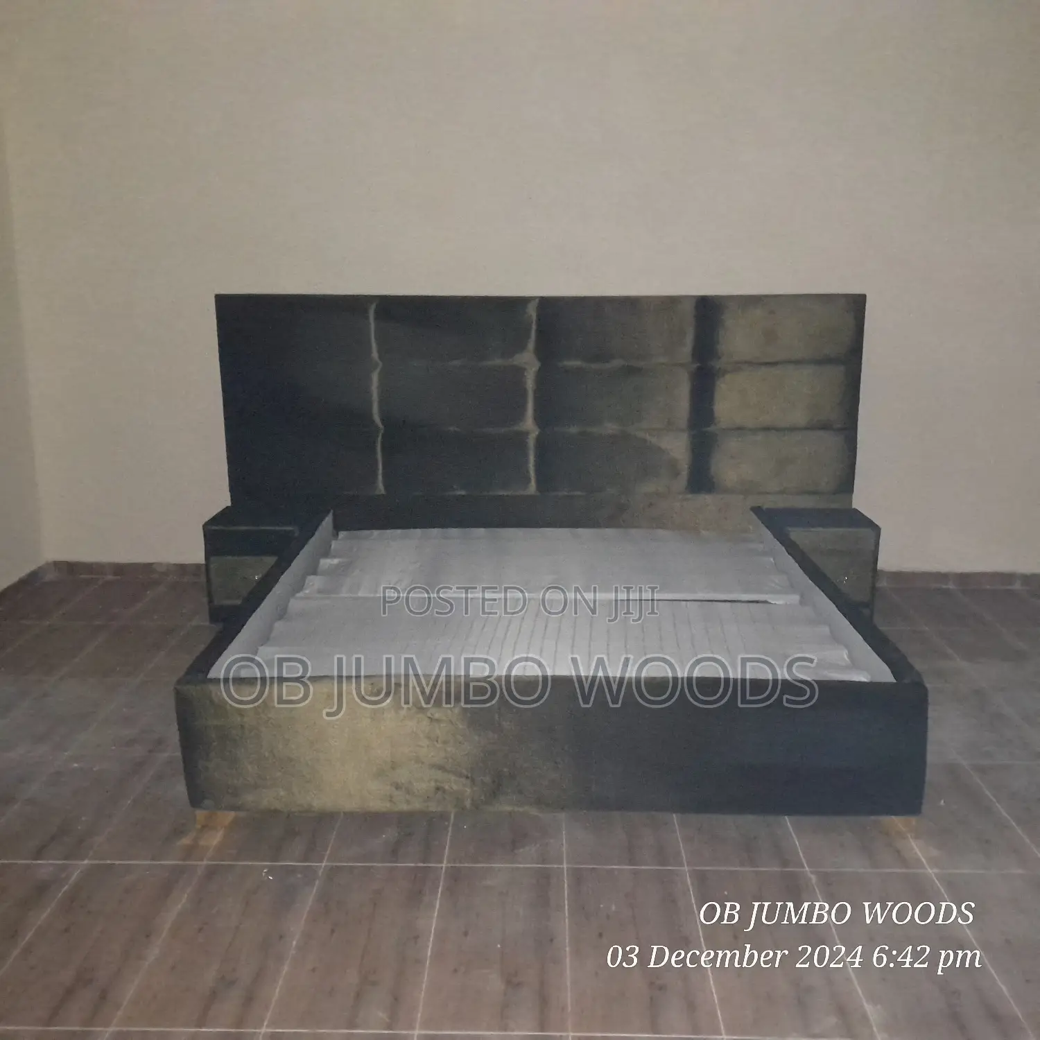Simple Luxury 6 by 6 Padded Headboard Bed Design