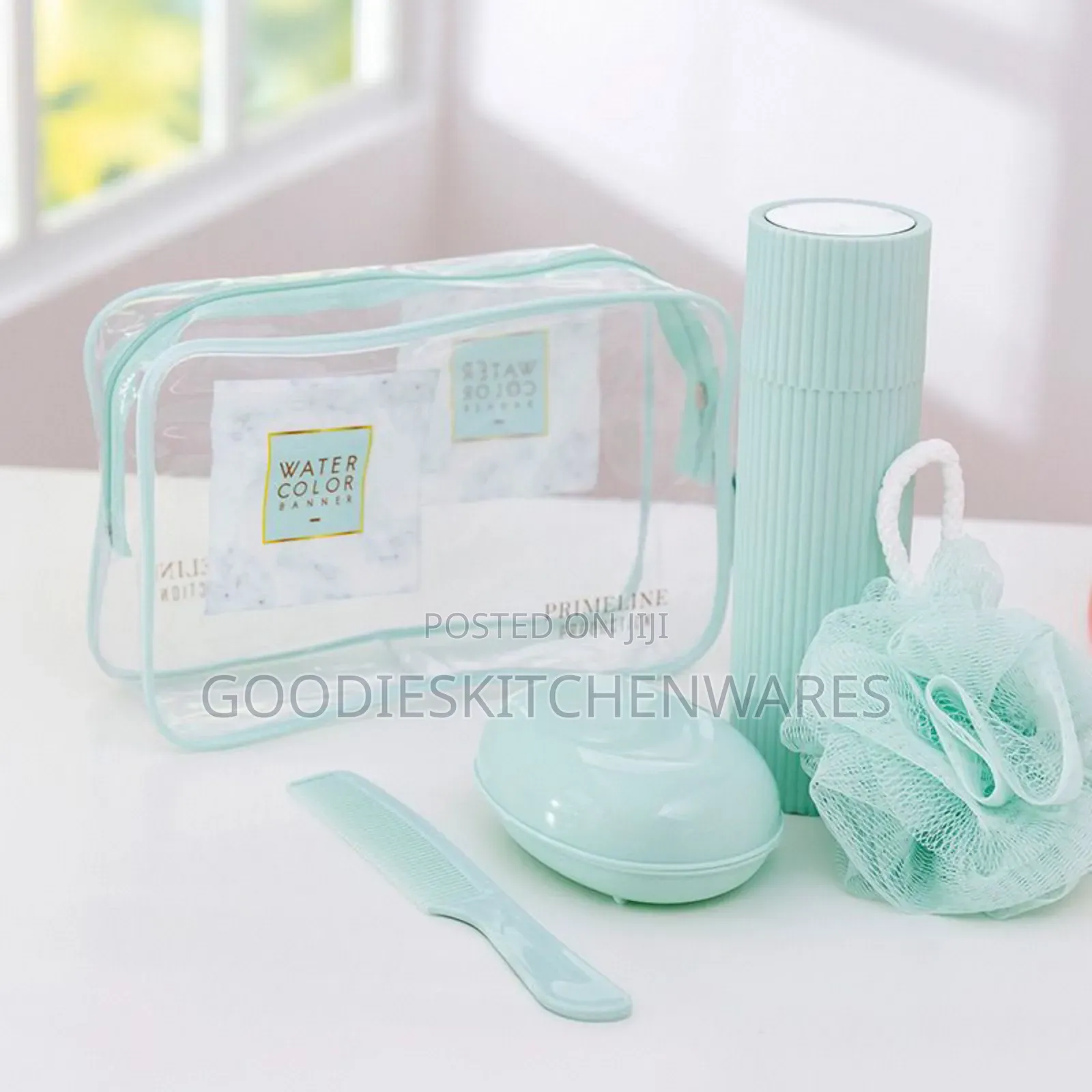 Travel Bathroom Set With Carrier Bag