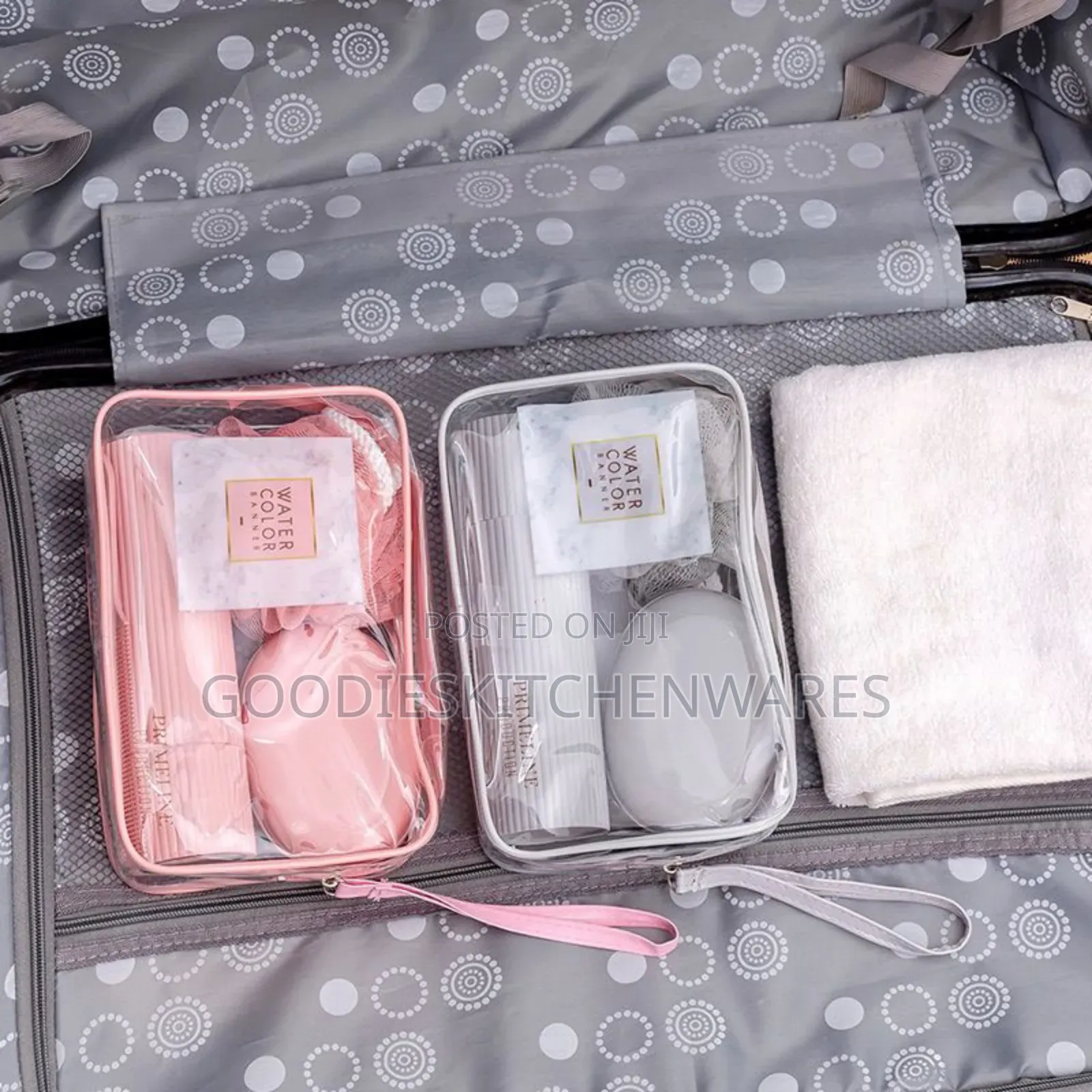 Travel Bathroom Set With Carrier Bag