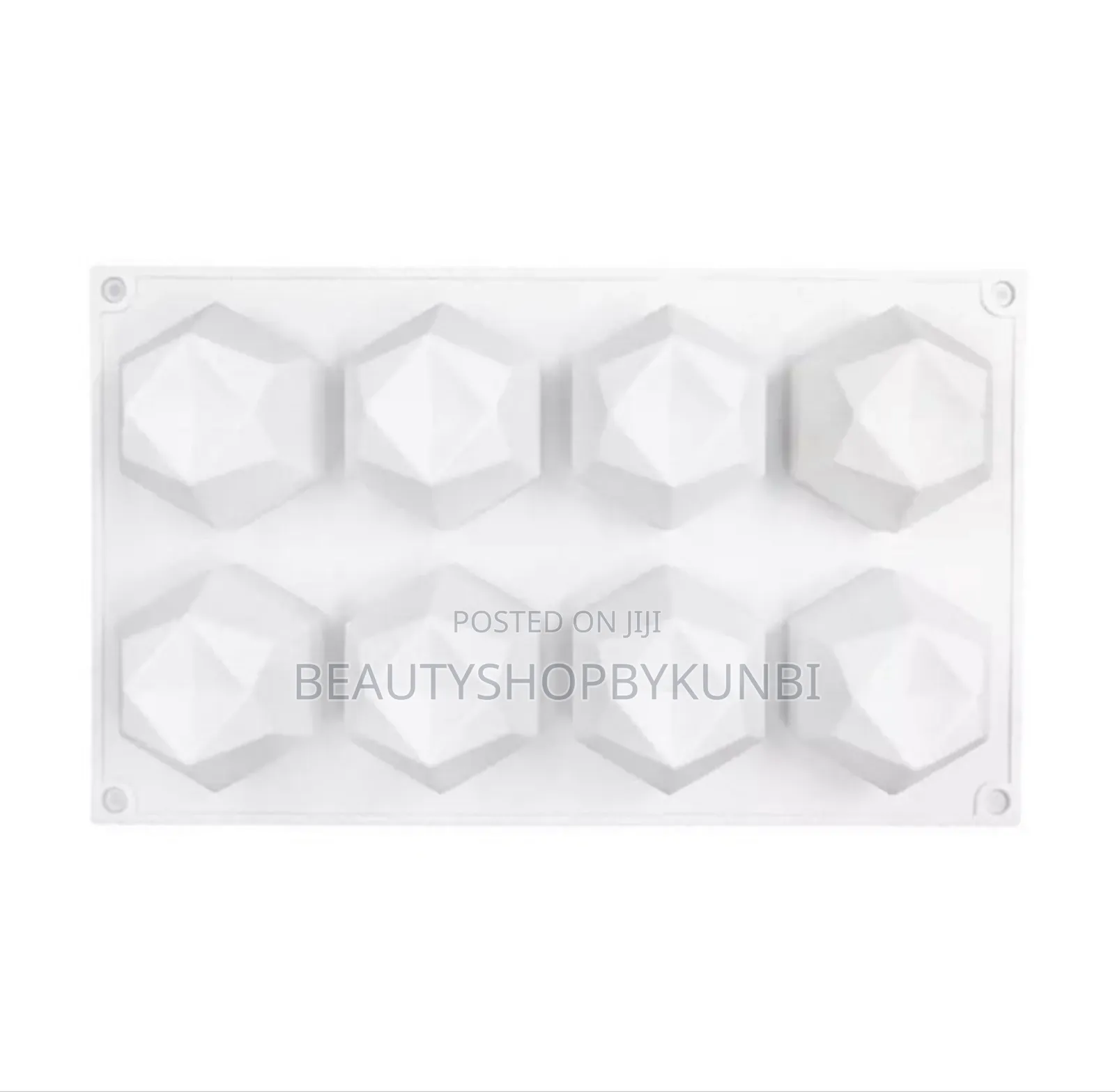 8 Cavity Diamond Cube Silicone Mold for Candles Resins