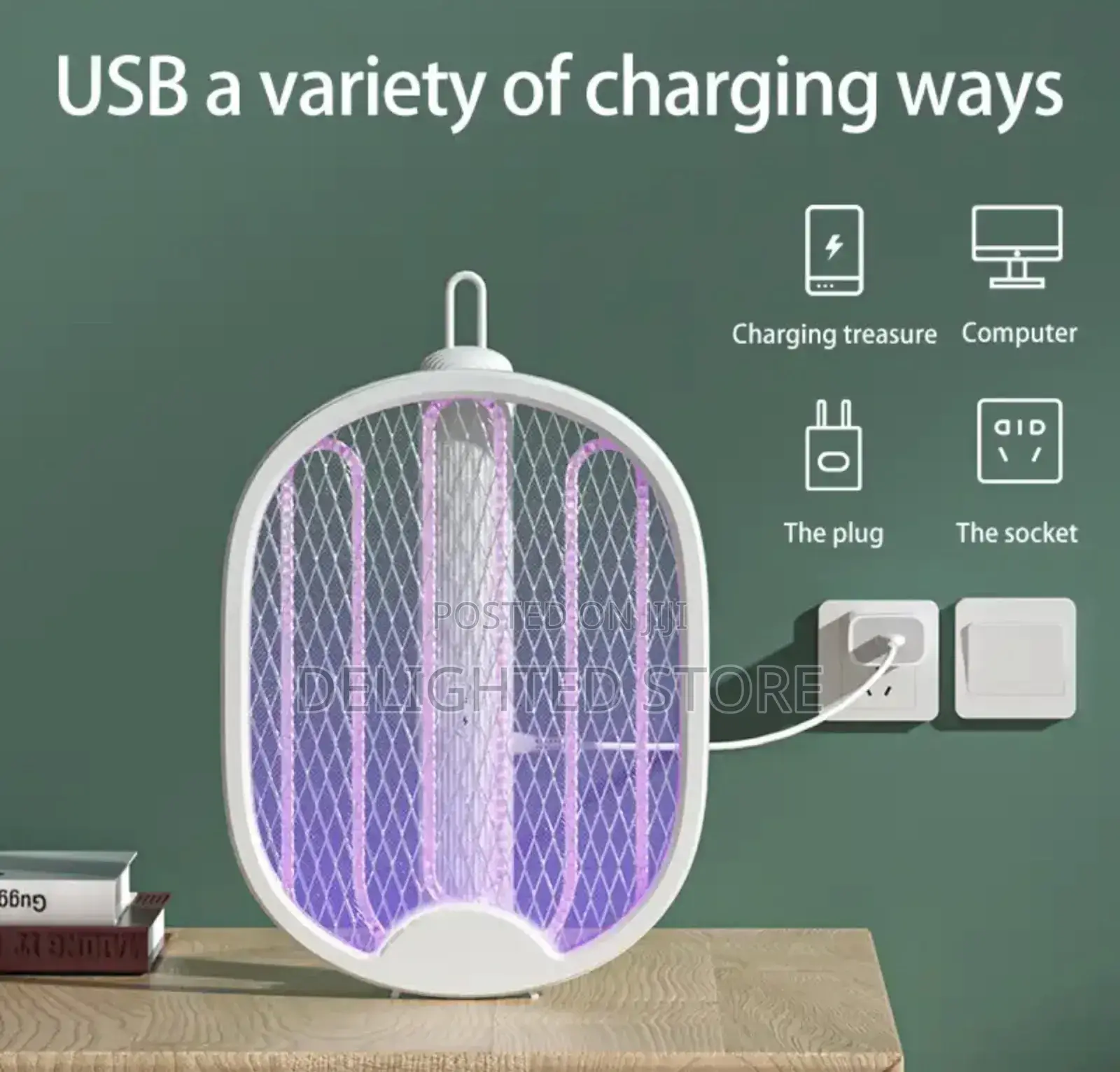 4in1 Foldablewall Mounted Rechargeable Mosquito Killer Lamp