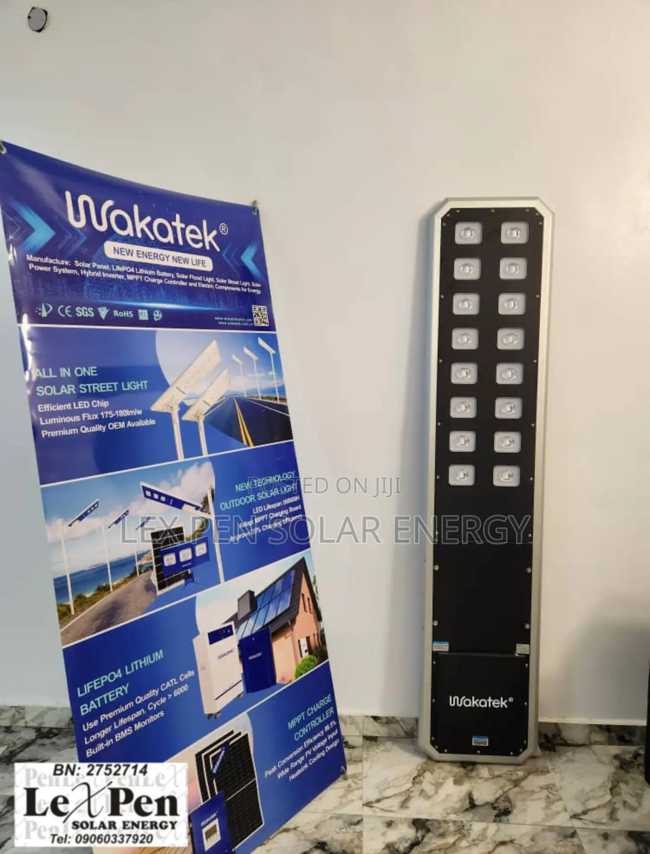 160watt Wakatek All in One Solar Street Light Available