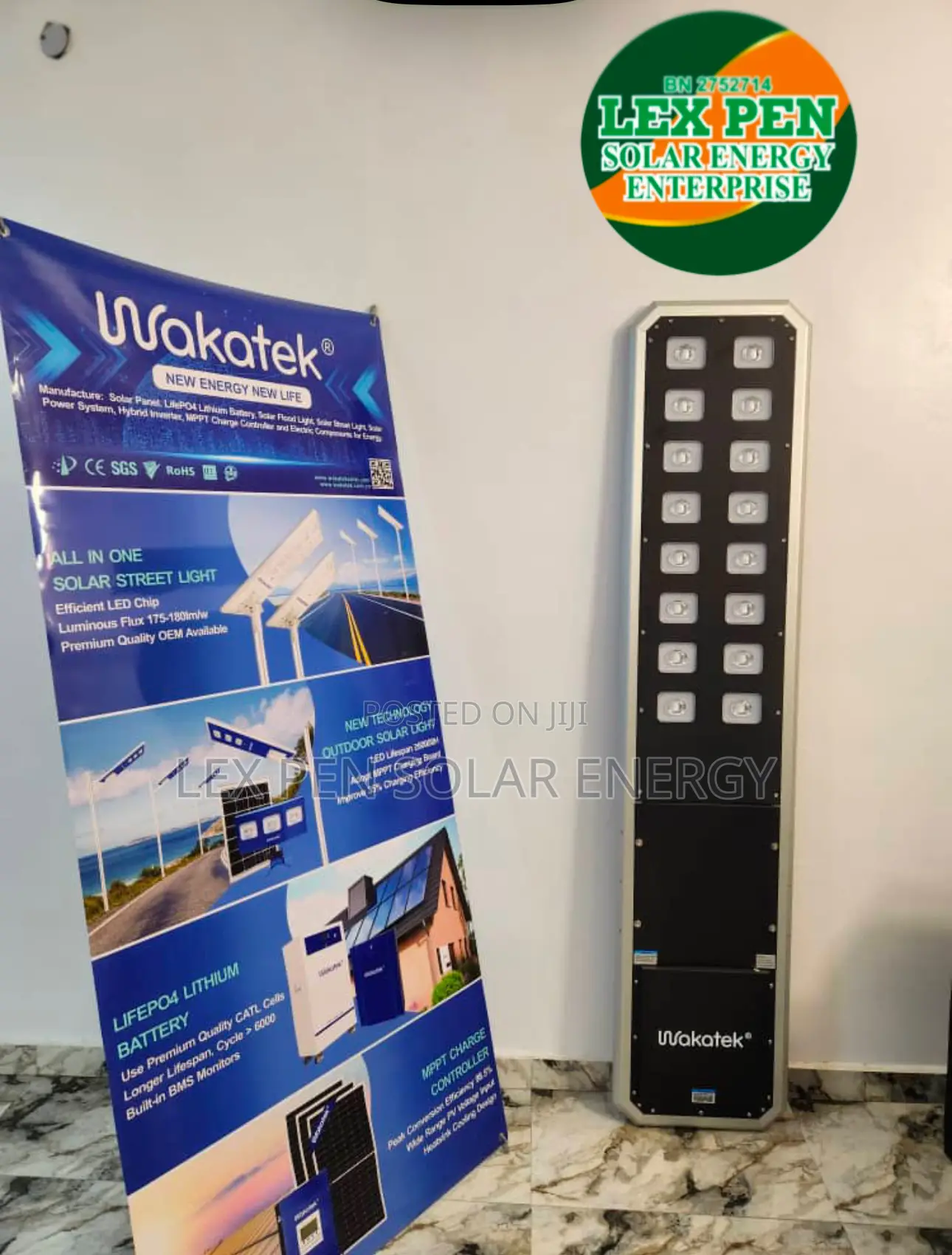 160w Wakatek All in One Solar Street Light Available
