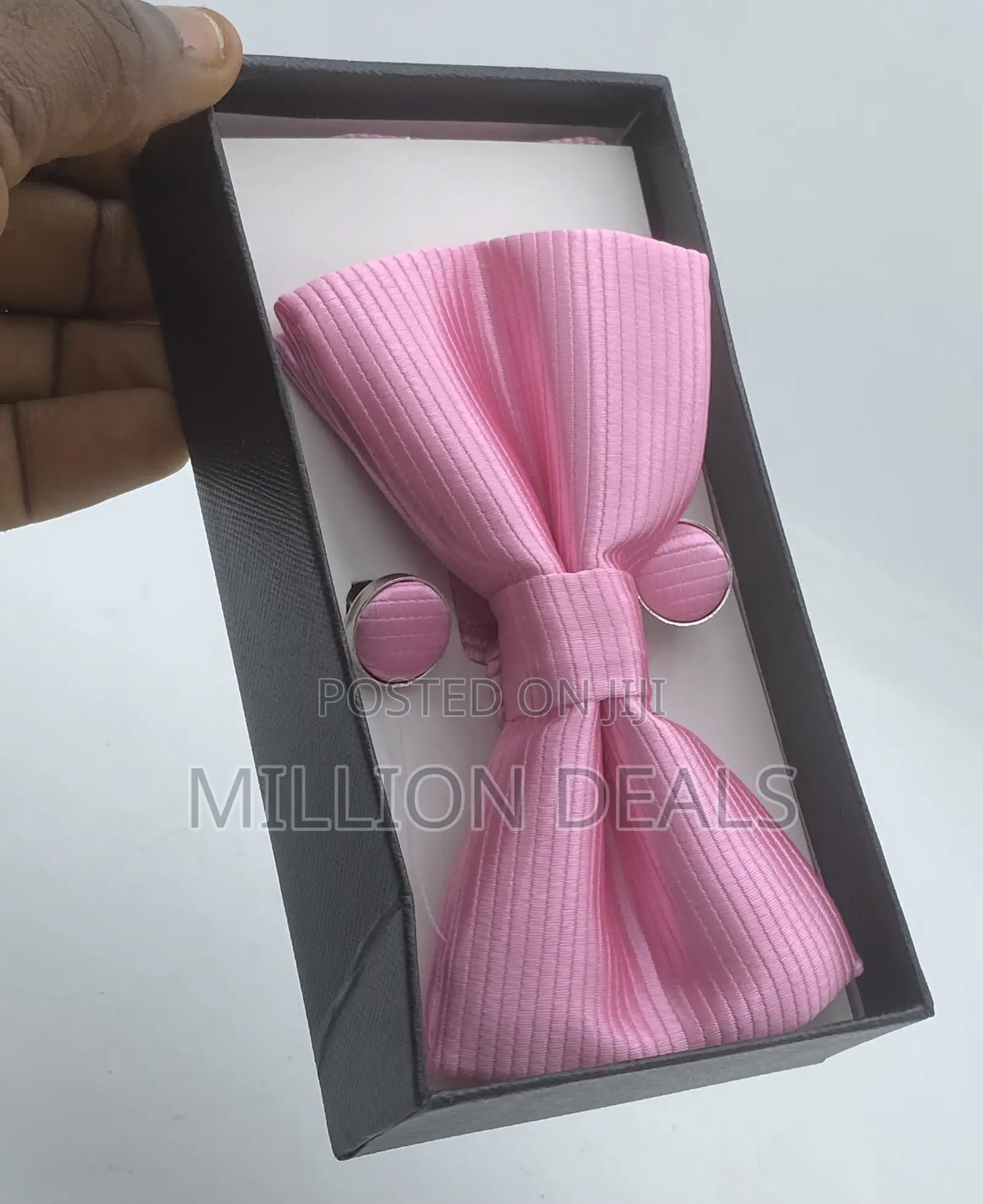 Pink Classic 3-in-1 Men’S Bow Tie Set