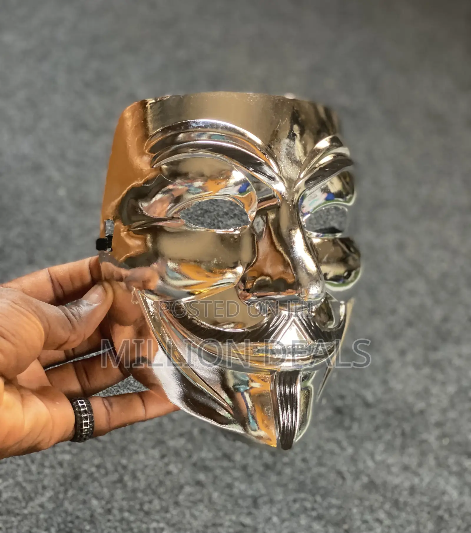 Silver Classic Unique Men’S Party Face Mask