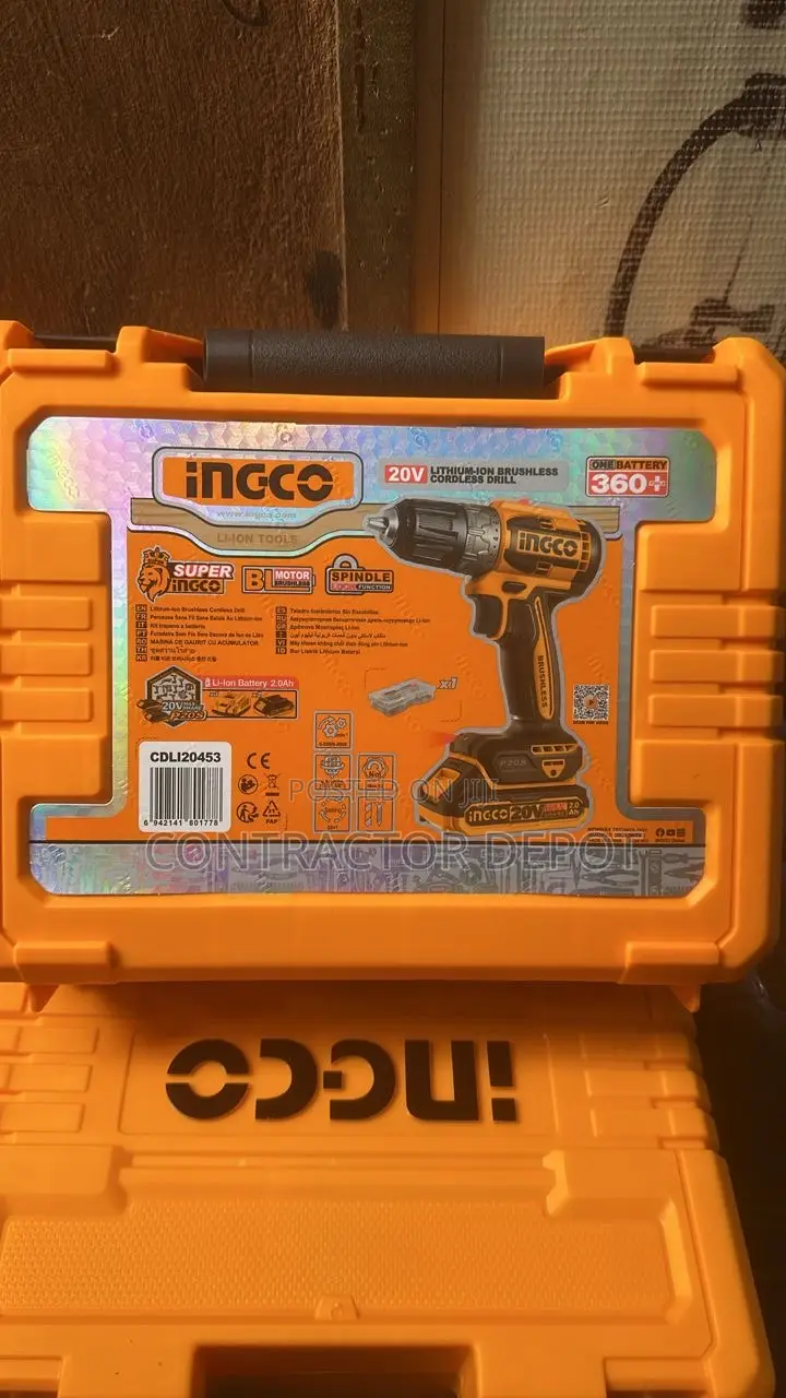 Ingco Lithium-Ion 20V Brushless Cordless Drill