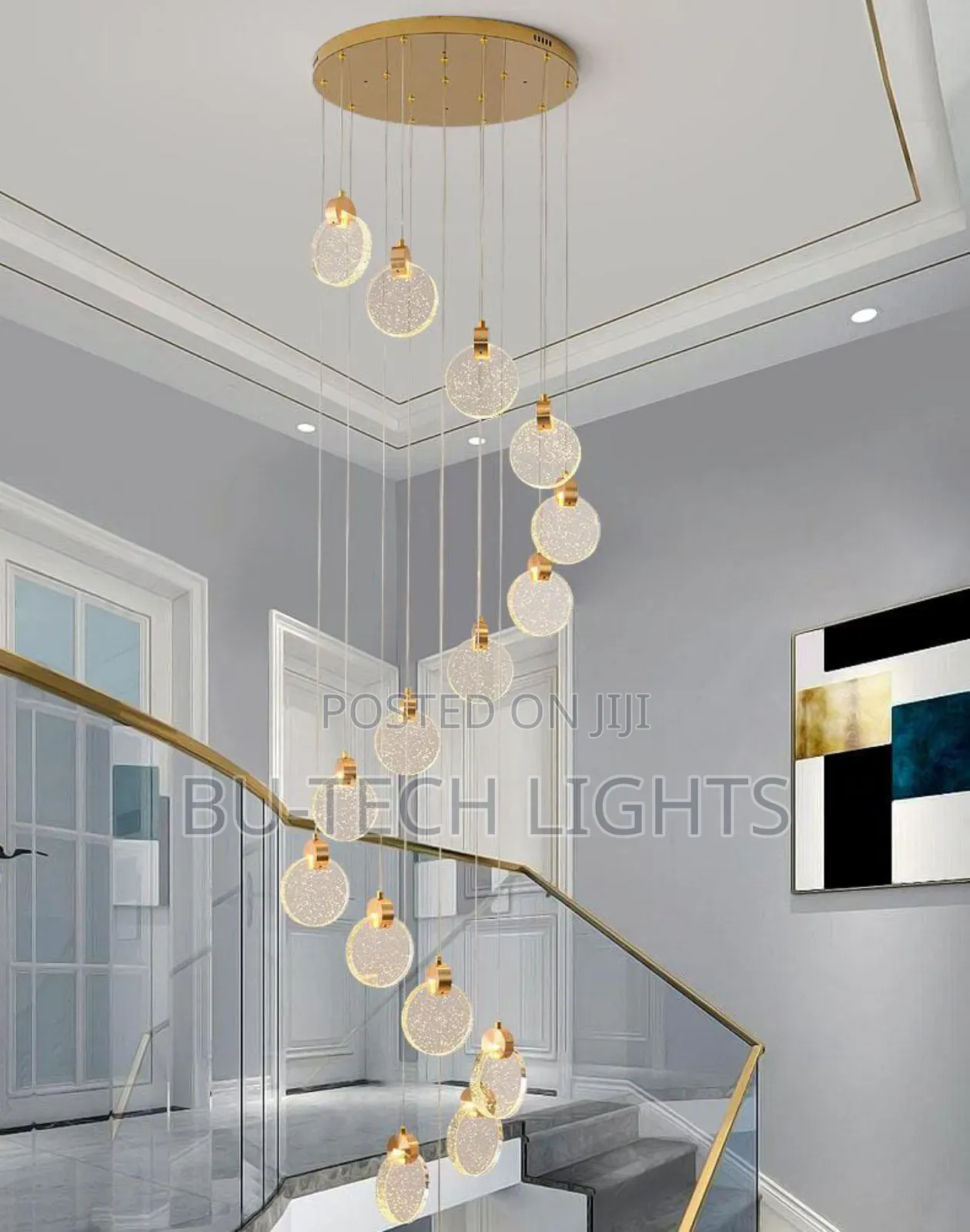 Led Staircase Chandelier