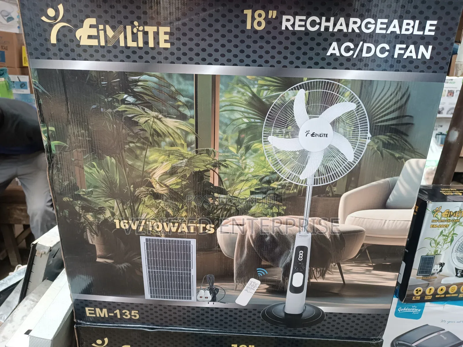 Eimlite Rechargeable Standing Fan - 18 Inches