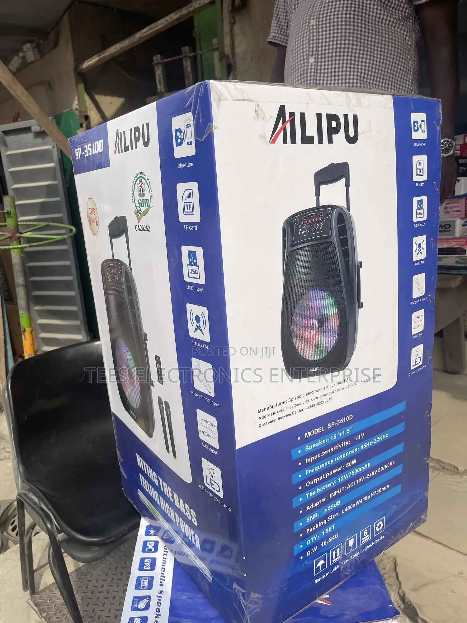 Alipu Rechargeable 15 Public Addres System With Wireless Mic