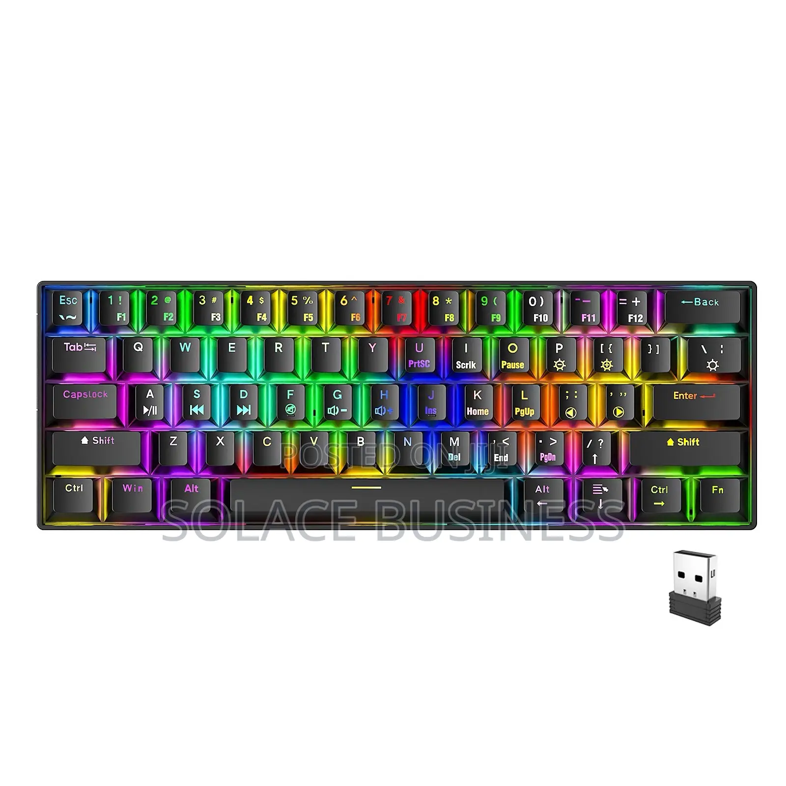 RGB Mechanical Keyboard, 3 Way- Bluetooth 2.4ghz Wired