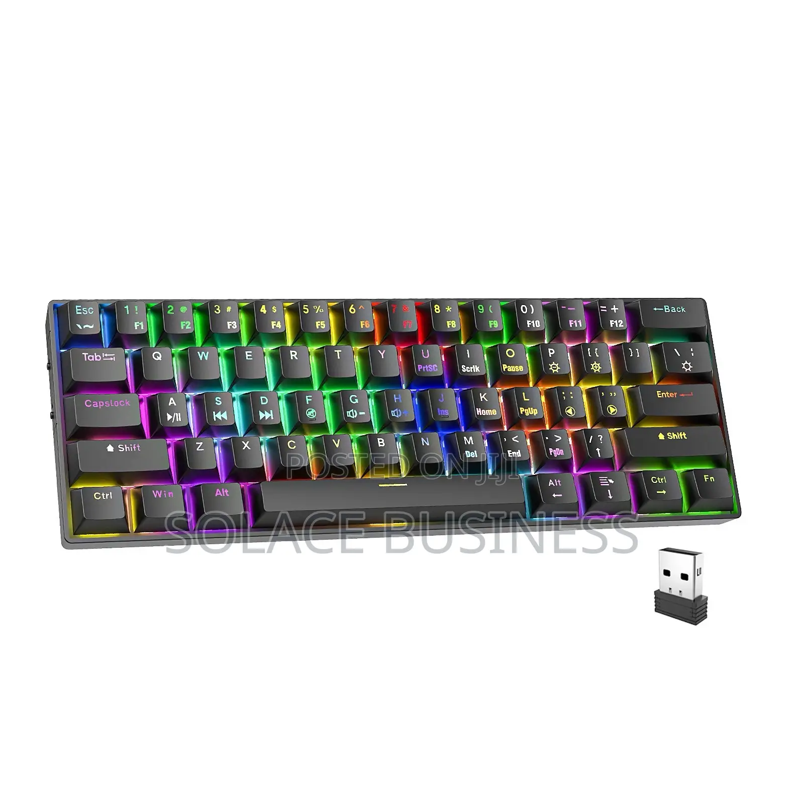 RGB Mechanical Keyboard, 3 Way- Bluetooth 2.4ghz Wired
