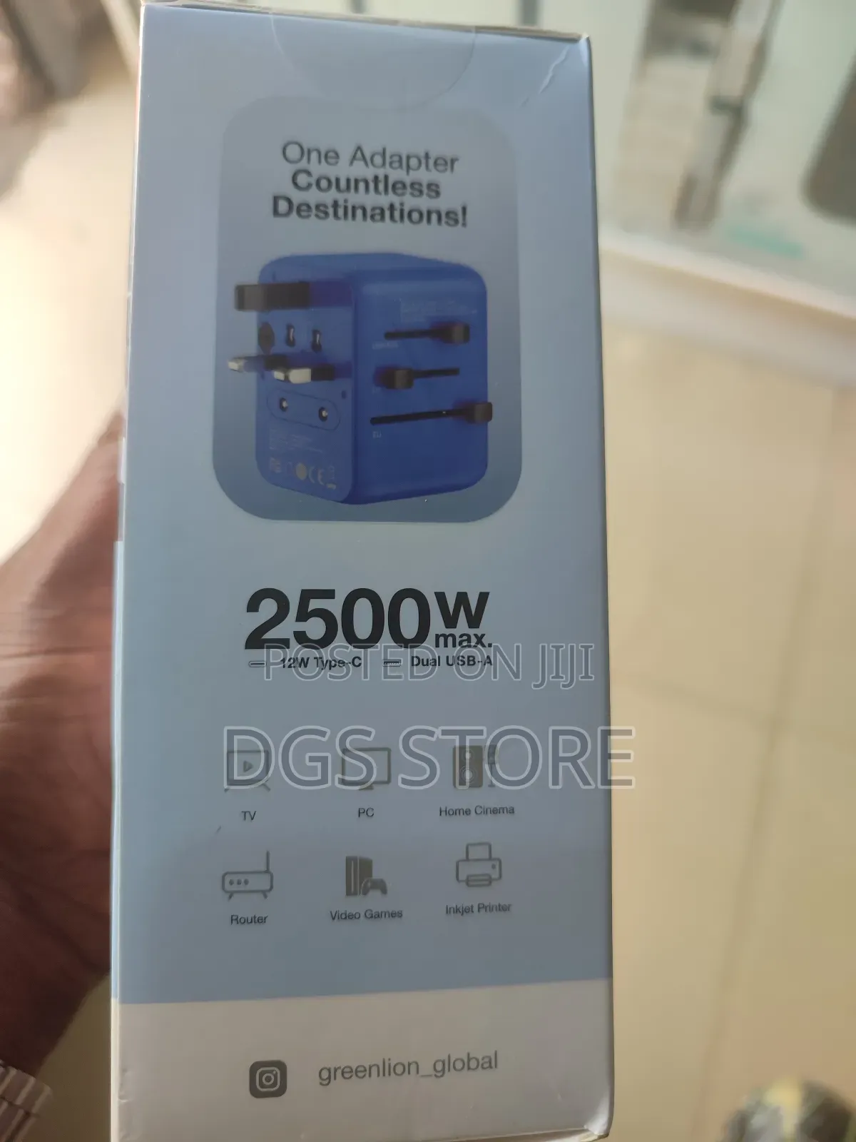 Green Lion 2500w Max 12w Universal Travel Adapter