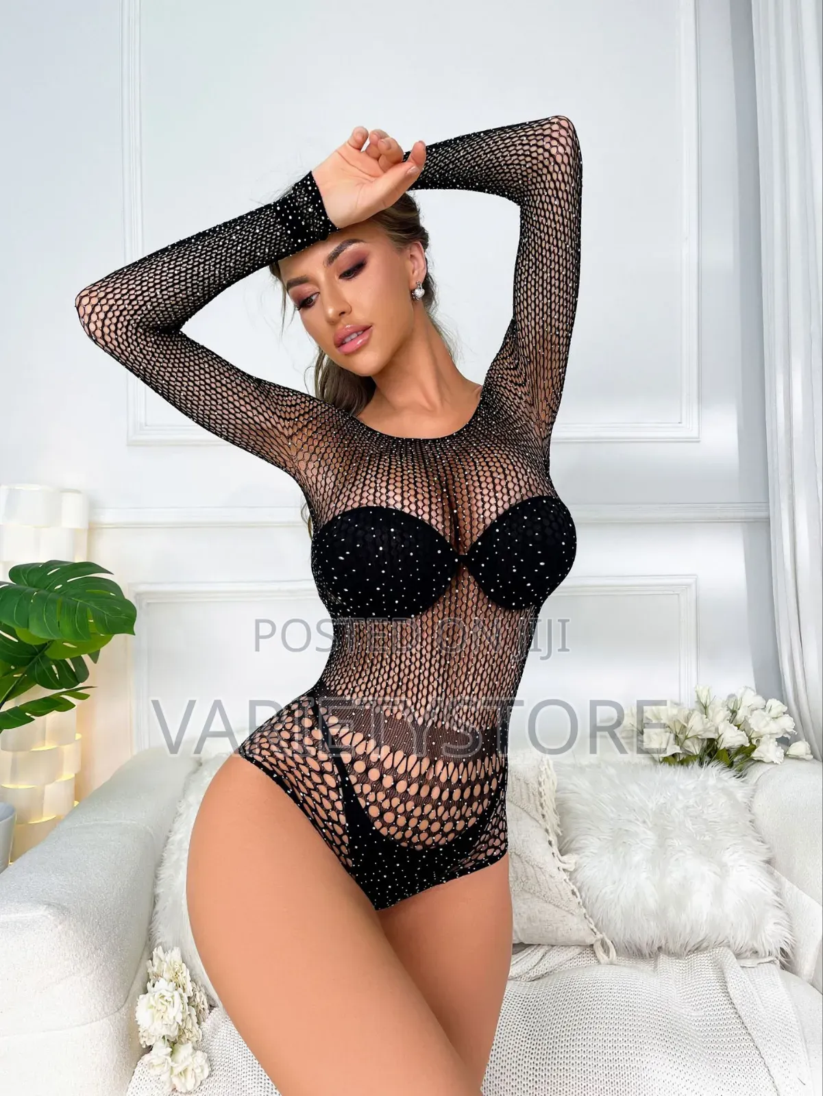 Mesh Hollow Bodysuit Women Roleplay Erotic Costumes