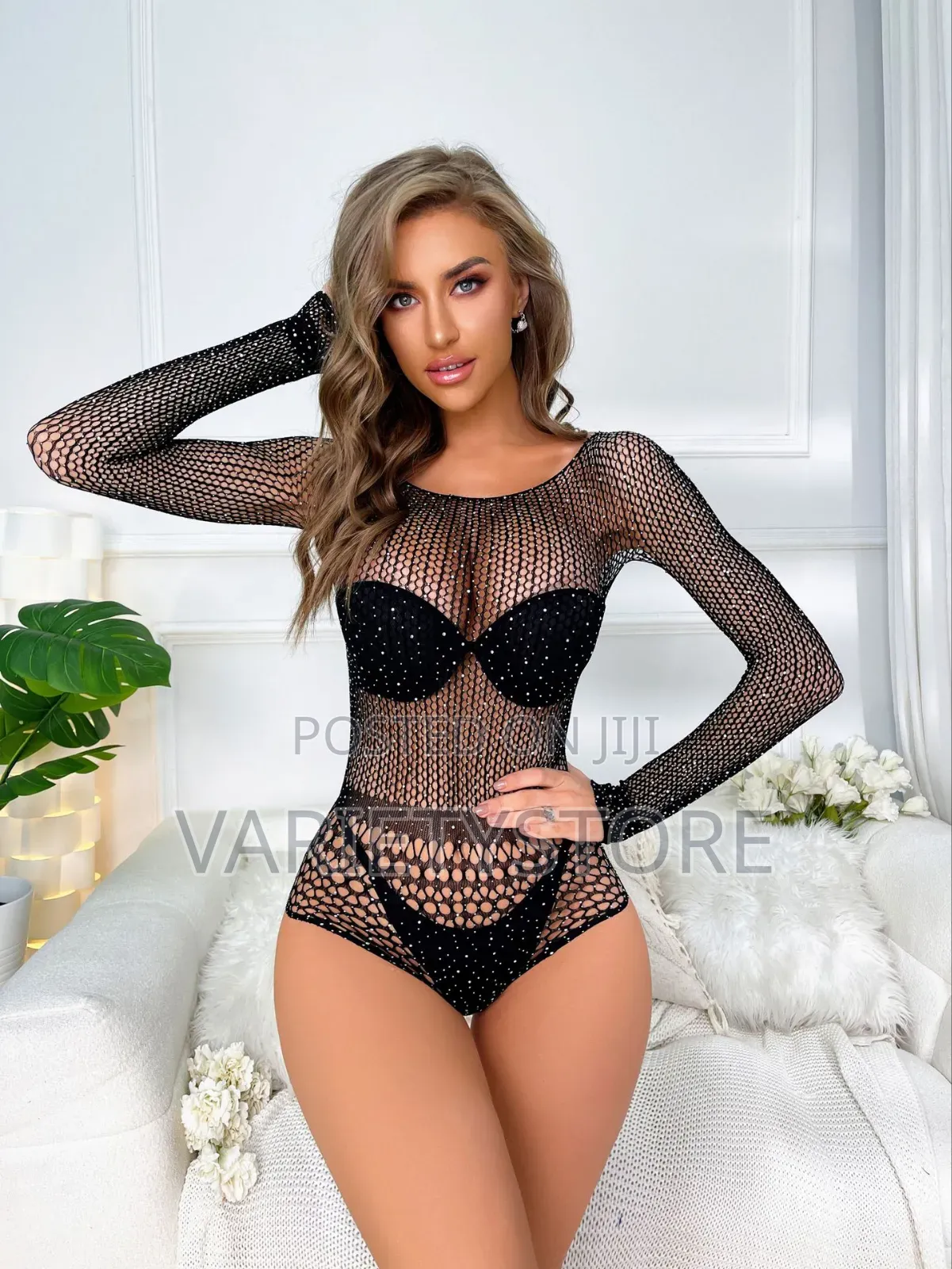 Mesh Hollow Bodysuit Women Roleplay Erotic Costumes