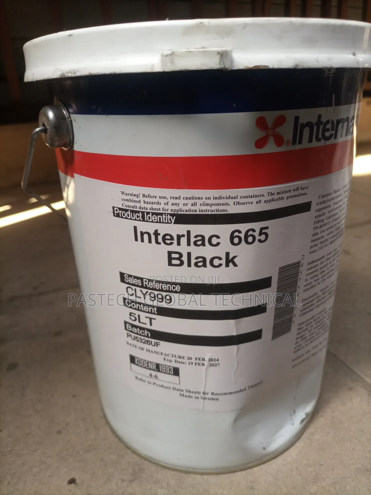 International Interlac 665 Black 5L Marine Paint
