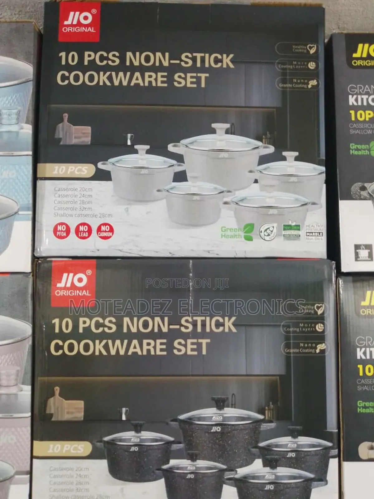 Jio Original 10pcs Granite Coating Non Stick Cookware Sets