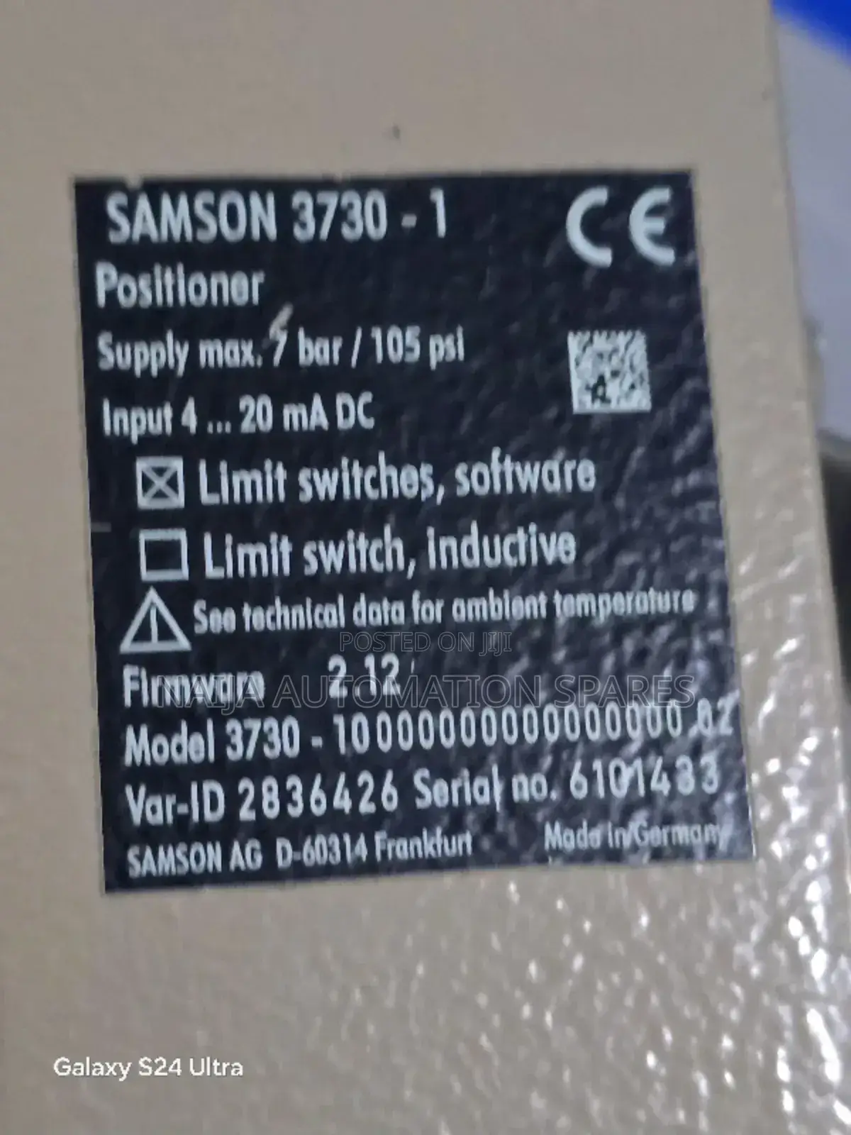 Samson 3730-1 Electropneumatic Positioner