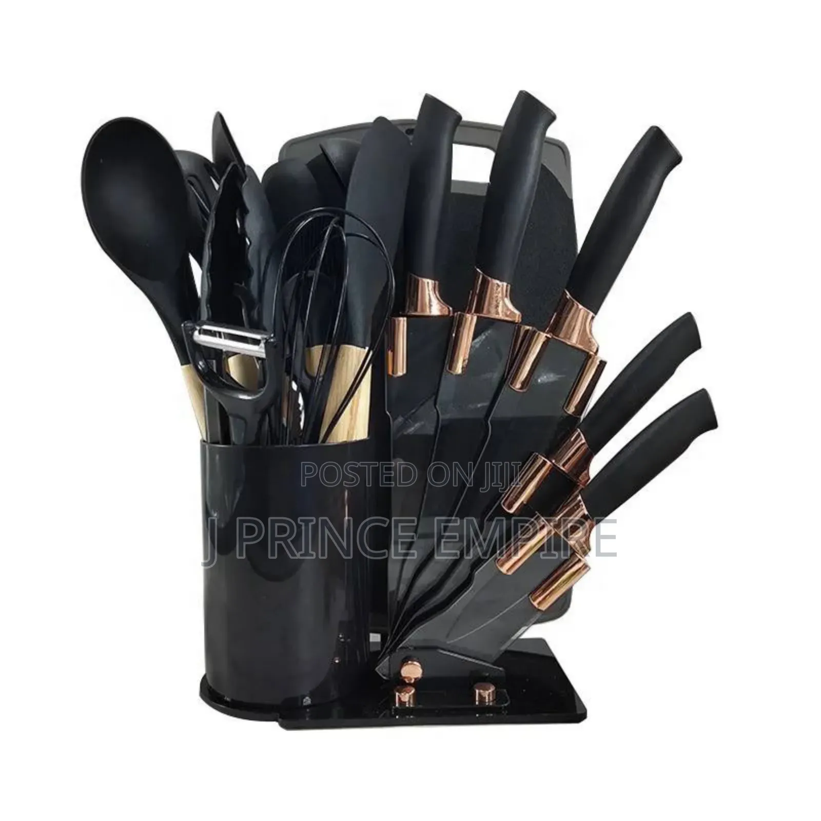 Sets Of Silicone Spoon And Knifes With Chopping Board