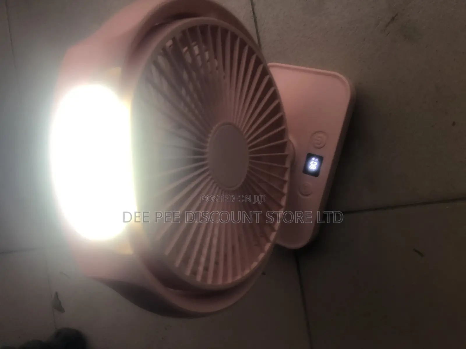 Rechargeable Rotating Fan With Light