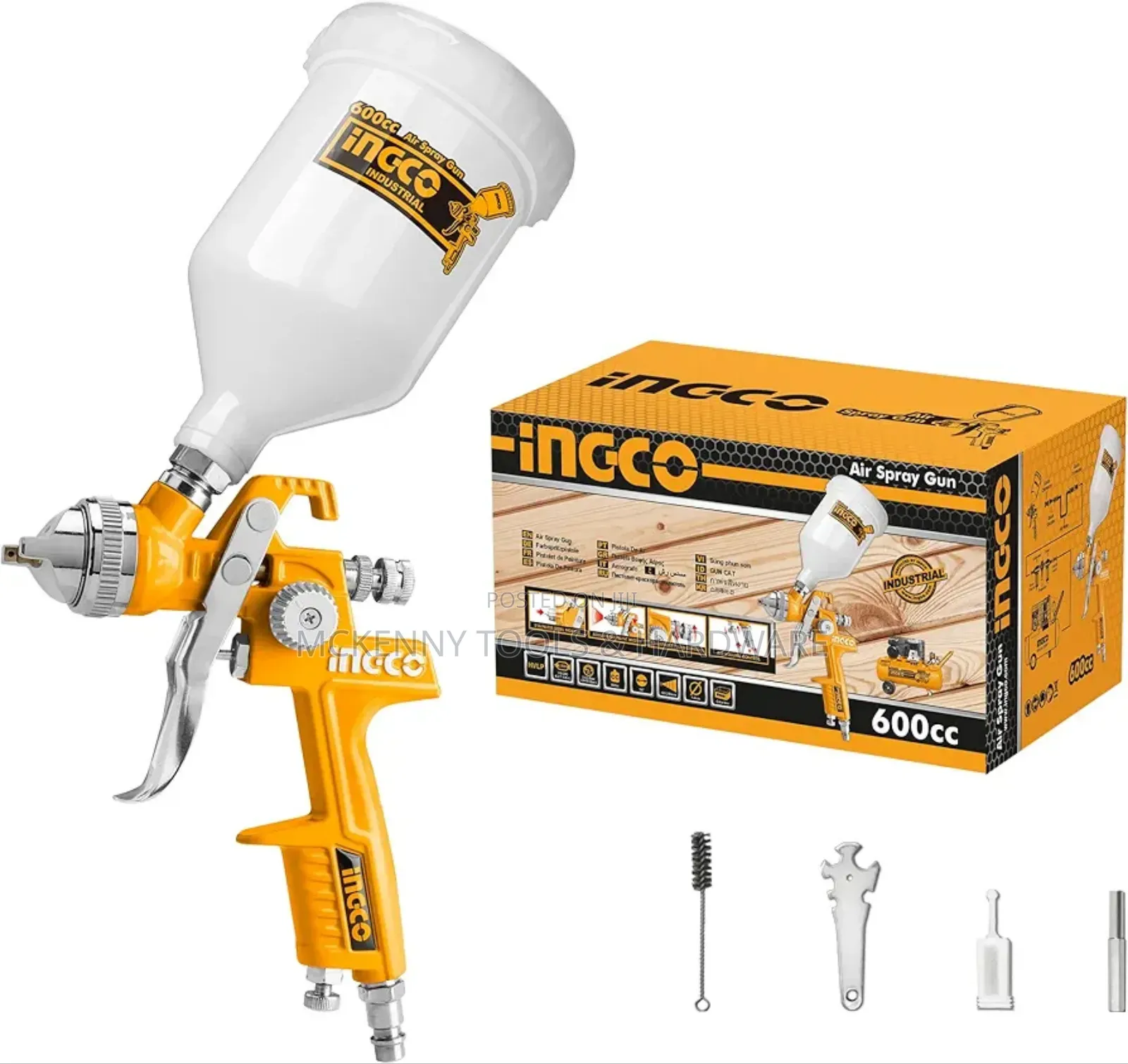 INGCO HVLP Spray Gun, 600cc Capacity Spray Gun