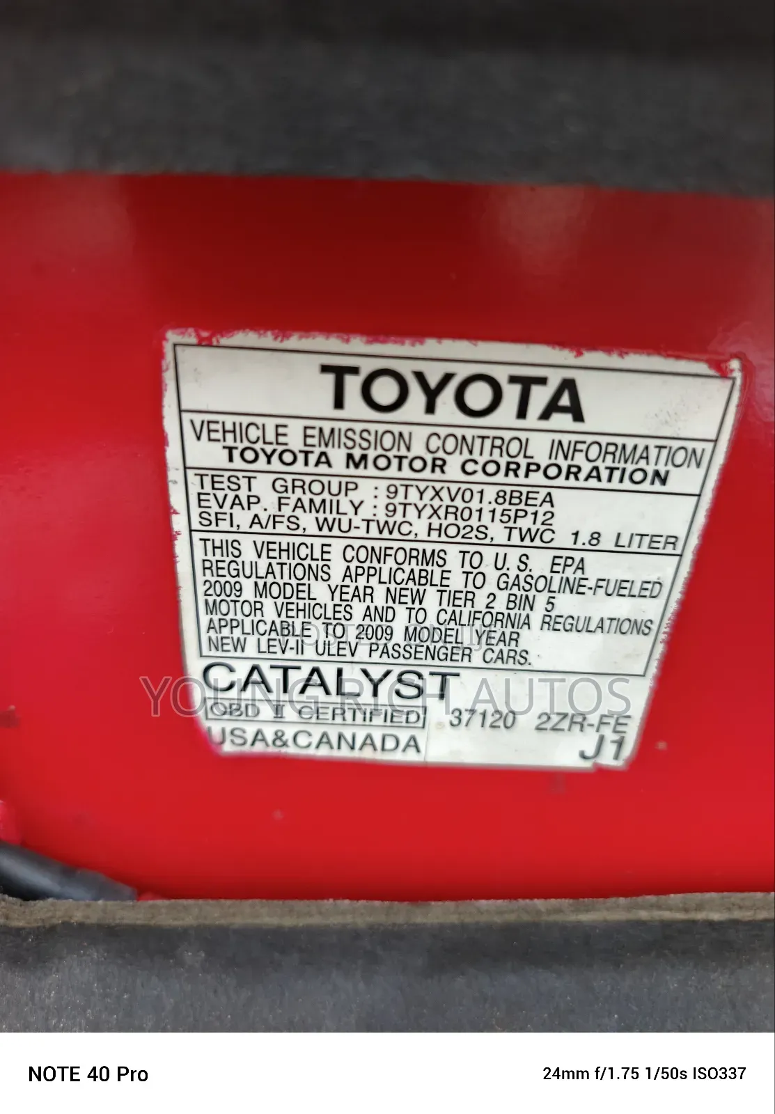 Toyota Matrix 2010 Red