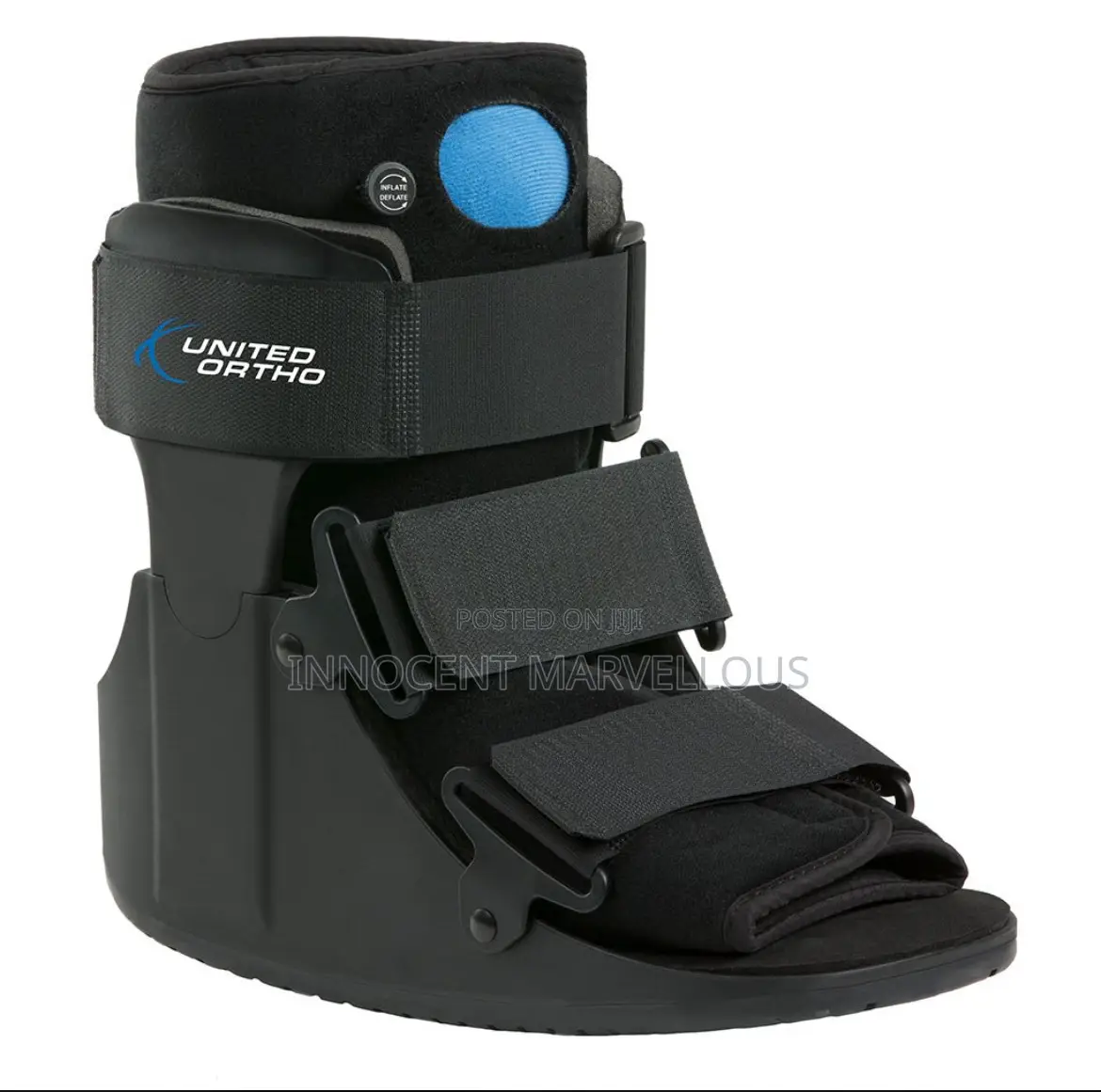 Black Aircast Boot With Pump
