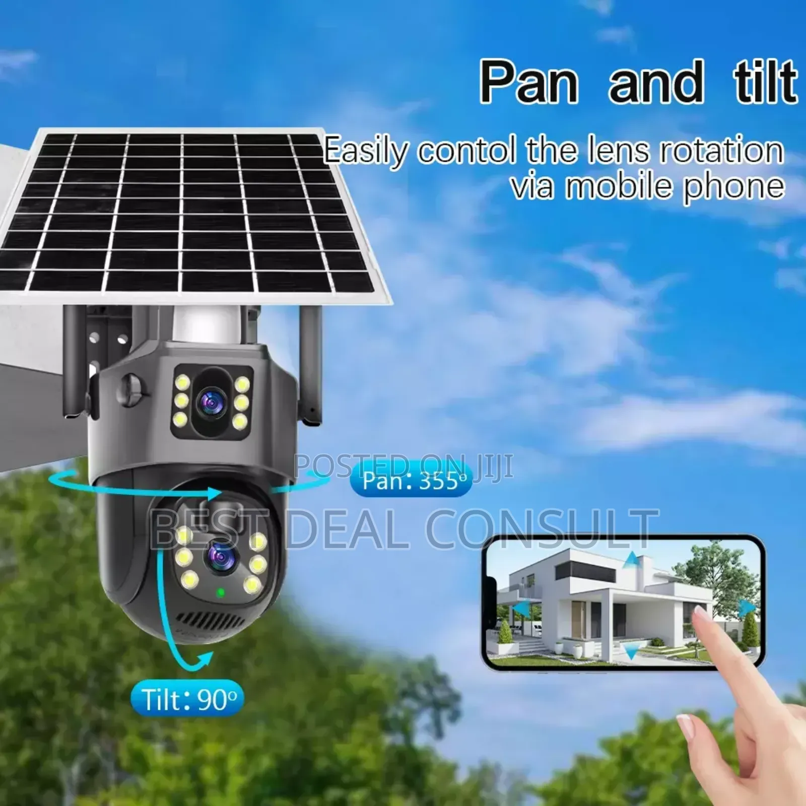 4G Solar CCTV Double Lens