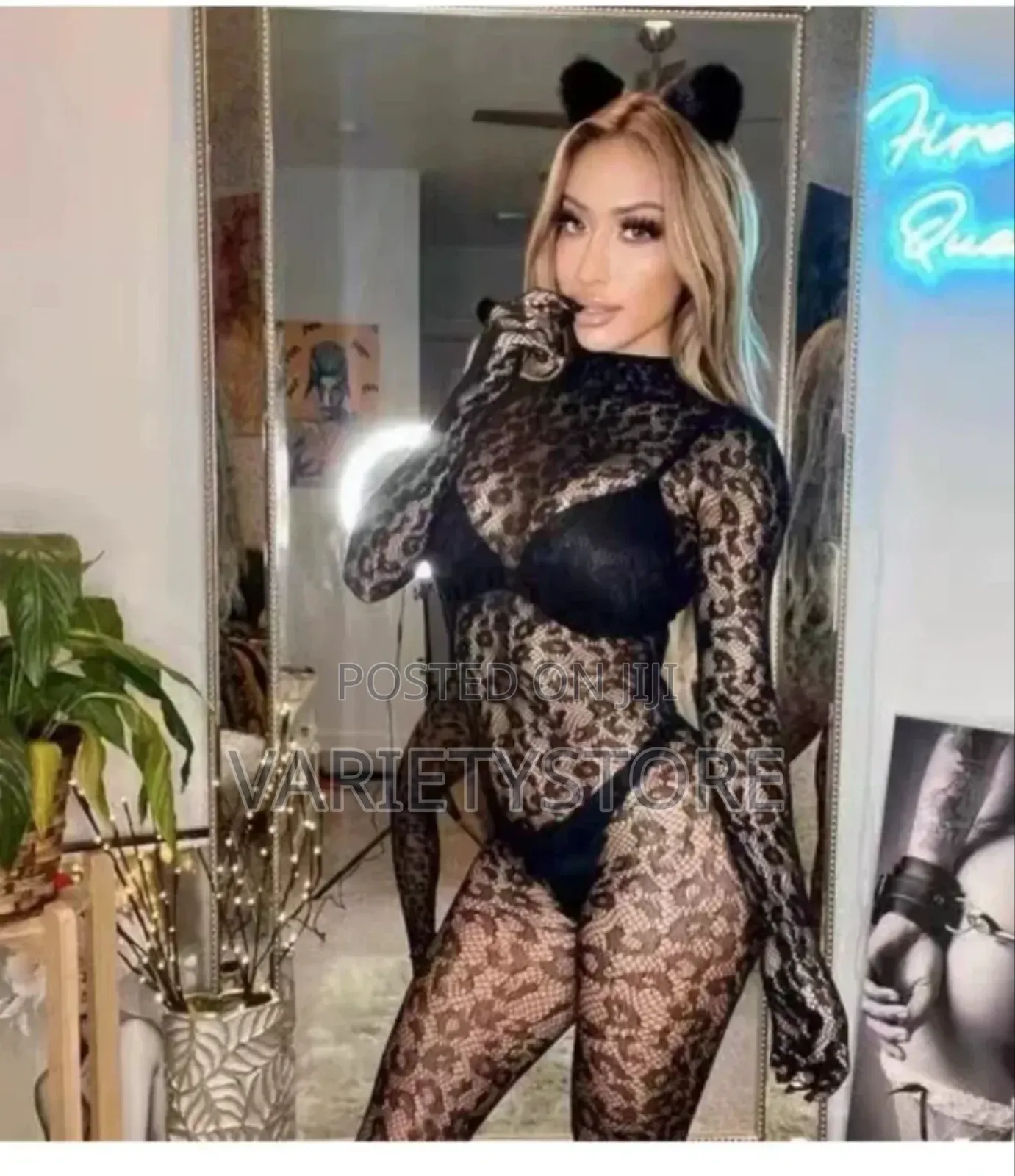 Sexy Body Stocking Leopard Bodysuit