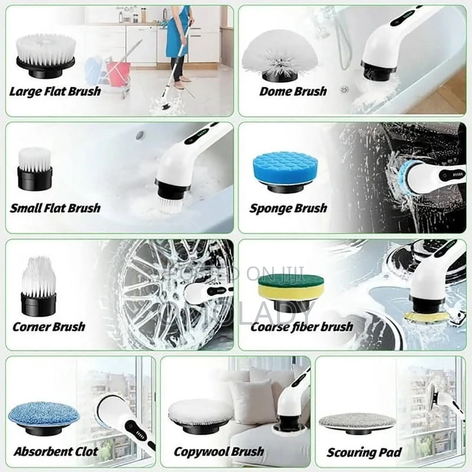 7 in 1 Cordless Electric Spin Scrubber Clraner