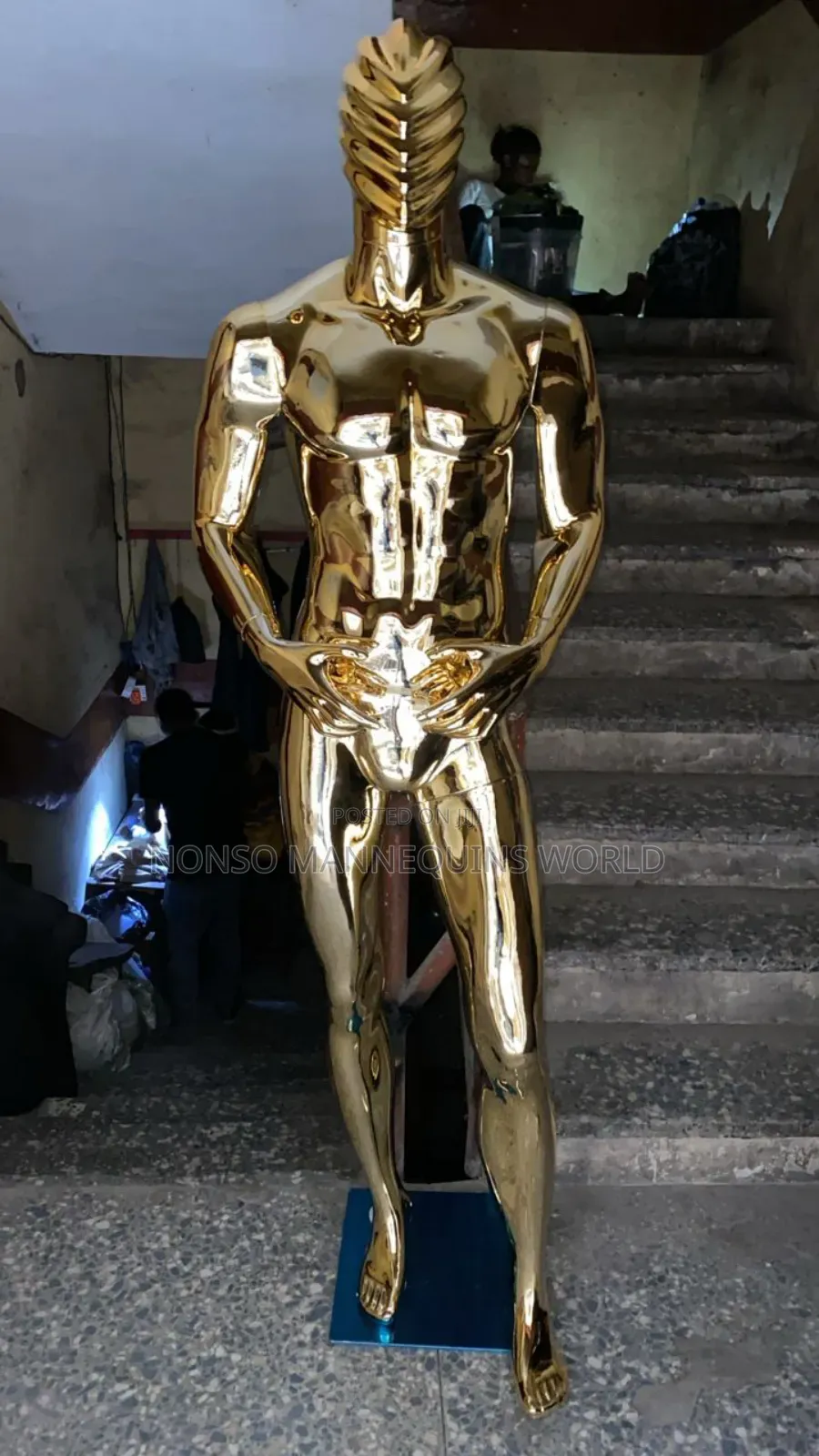 Spider Face Gold Full Man Mannequin