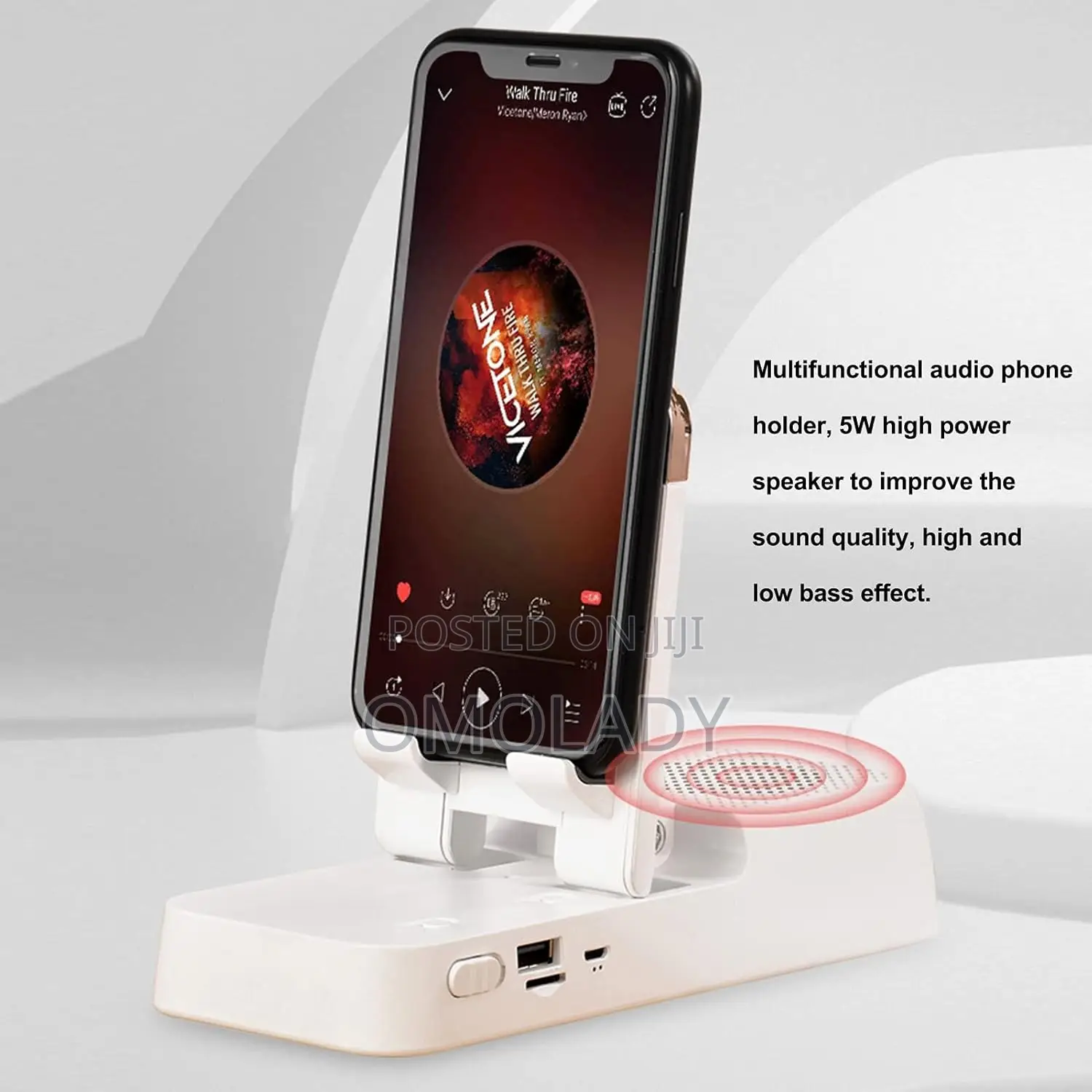 Portable Rechargeable Bluetooth Speakers Phone Holder