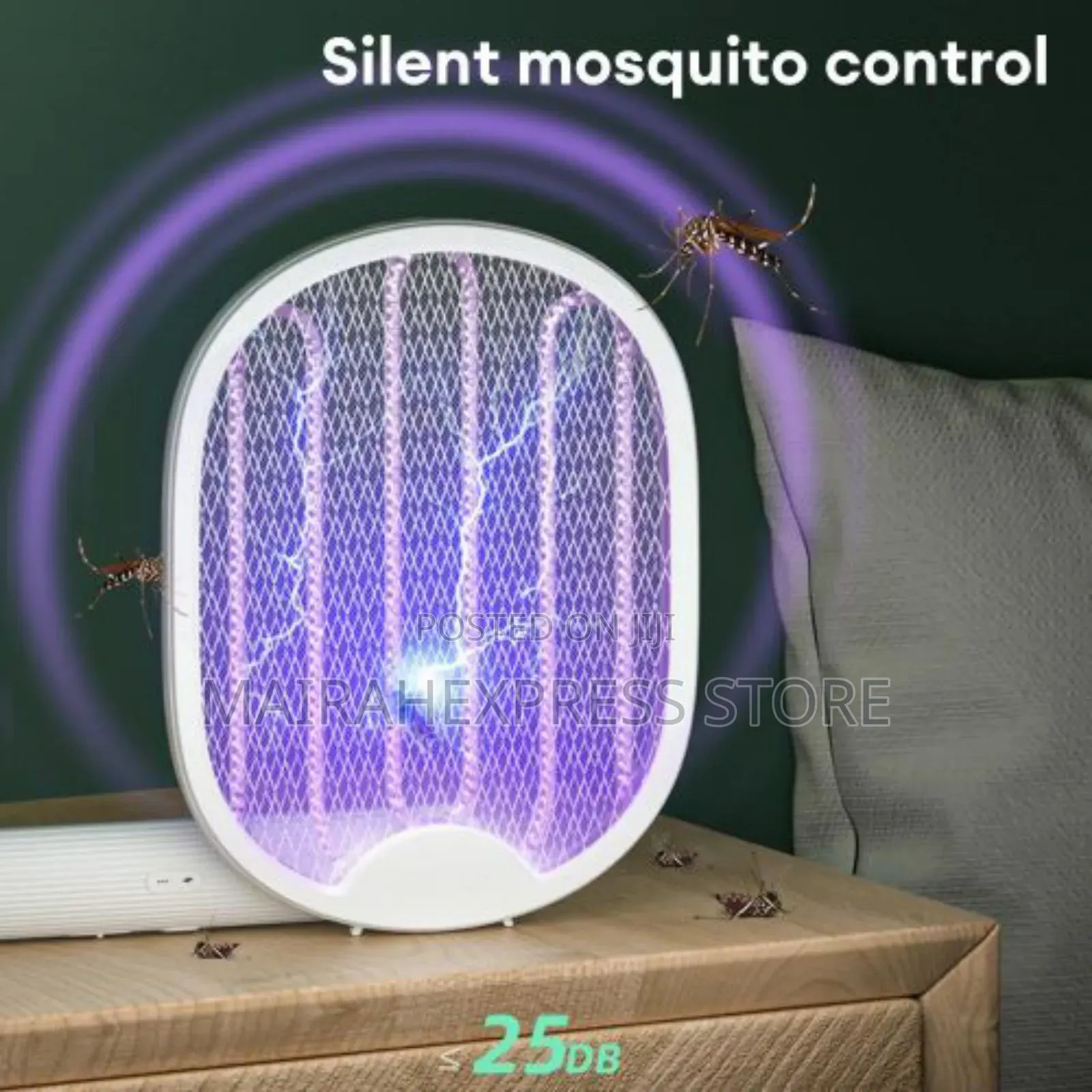 USB Rechargeable Mosquito Racket Insect Killer With UV Light