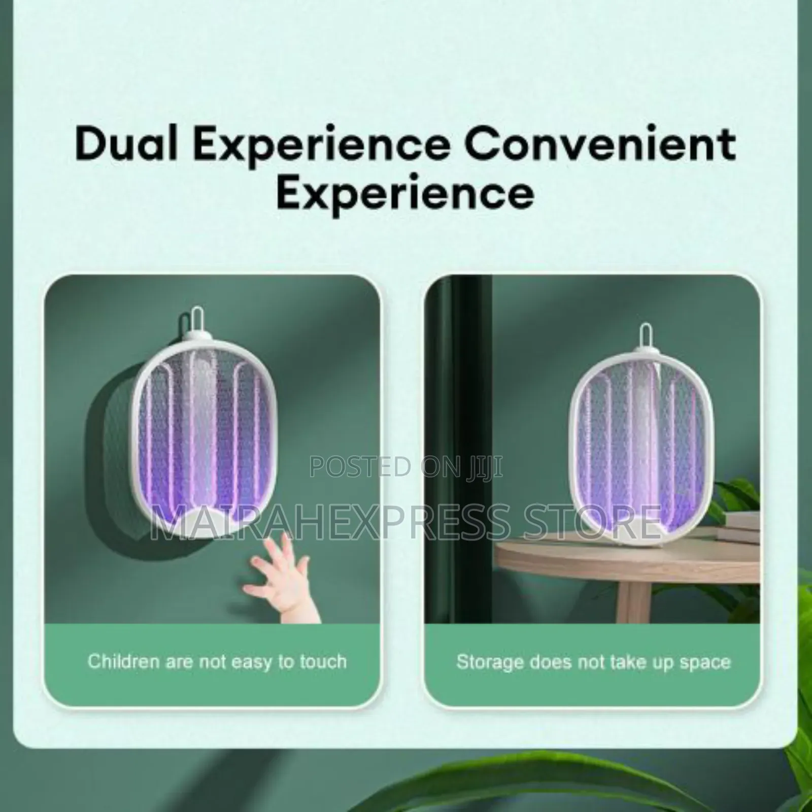 USB Rechargeable Mosquito Racket Insect Killer With UV Light